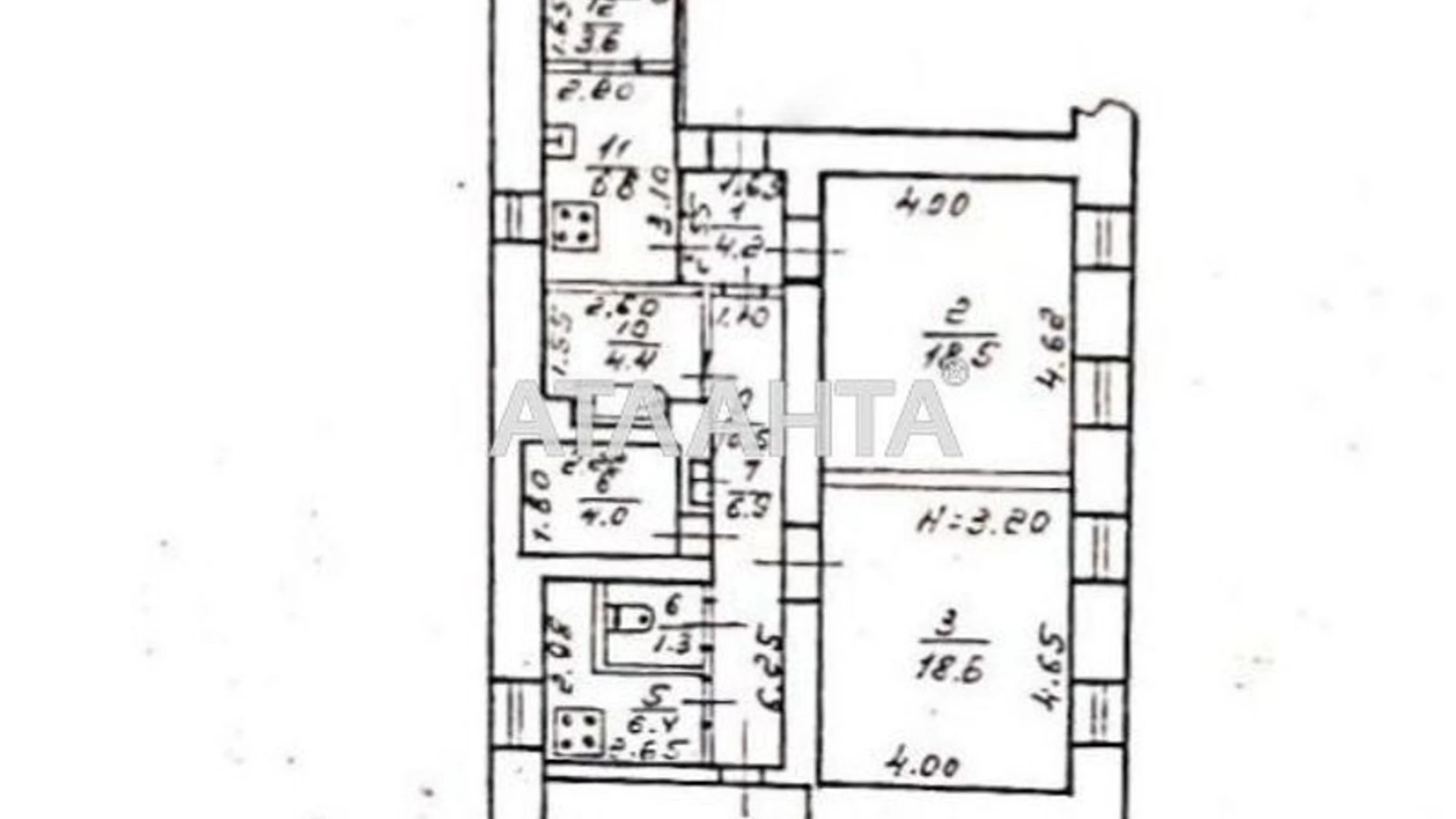 Продается 3-комнатная квартира 93.3 кв. м в Одессе, ул. Конная