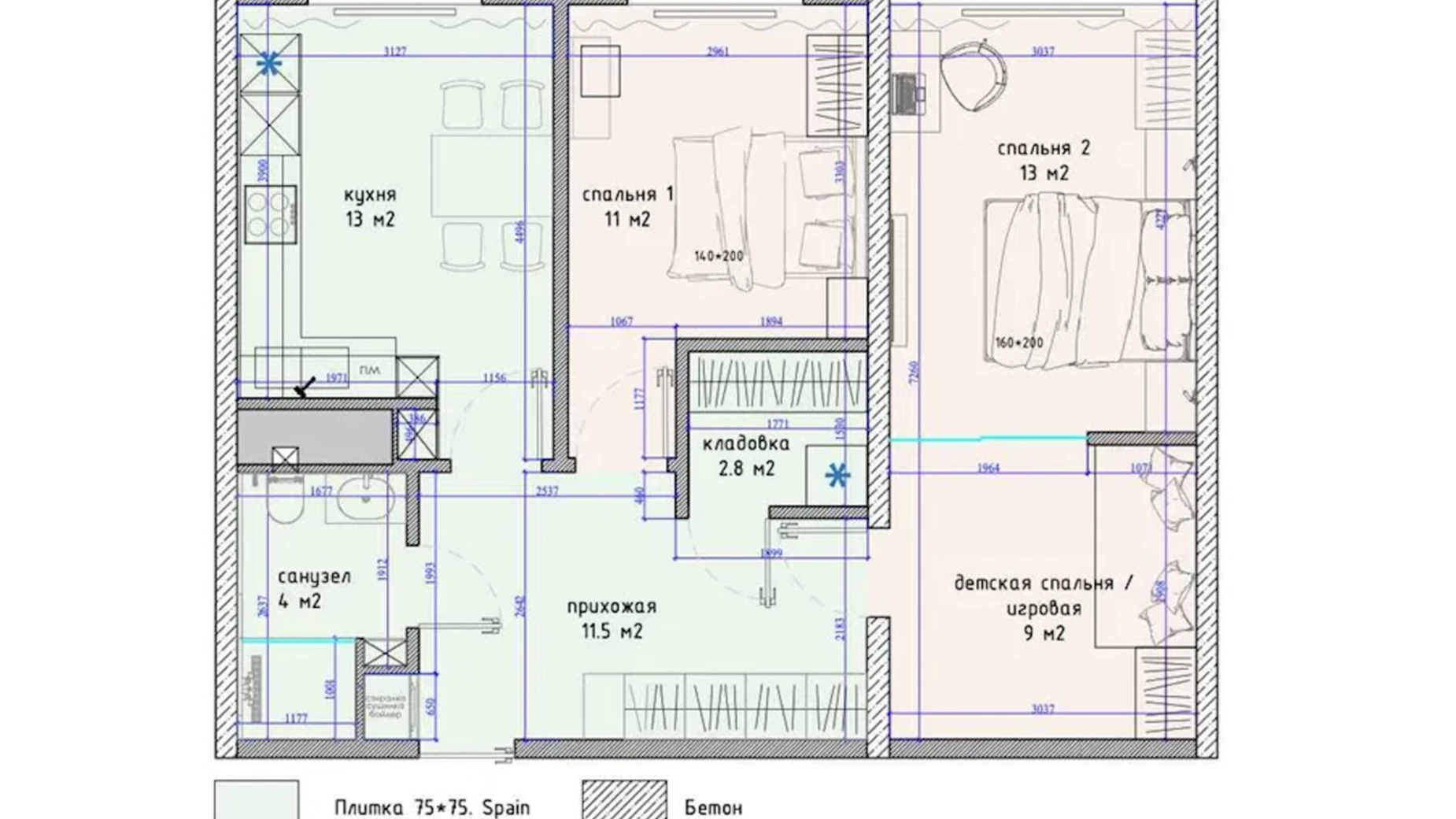 Продается 2-комнатная квартира 64.3 кв. м в Одессе, ул. Жемчужная, 9 - фото 2