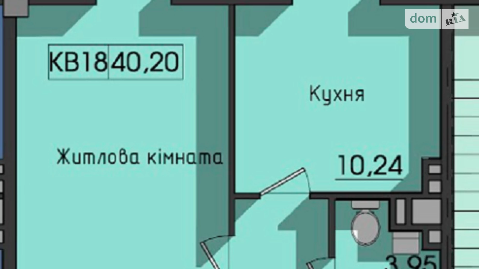 Продається 1-кімнатна квартира 39.24 кв. м у Одесі, вул. Космонавтів