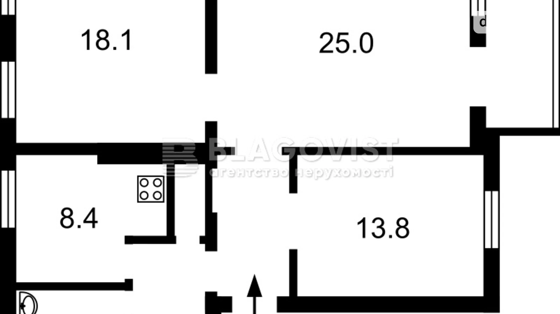 Продается 3-комнатная квартира 85.7 кв. м в Киеве, ул. Бульварно-Кудрявская, 31А