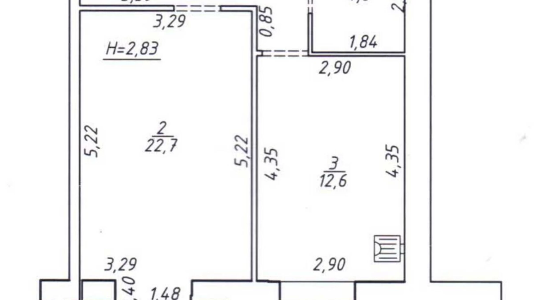 Продается 1-комнатная квартира 48 кв. м в Сумах, ул. Харьковская - фото 4