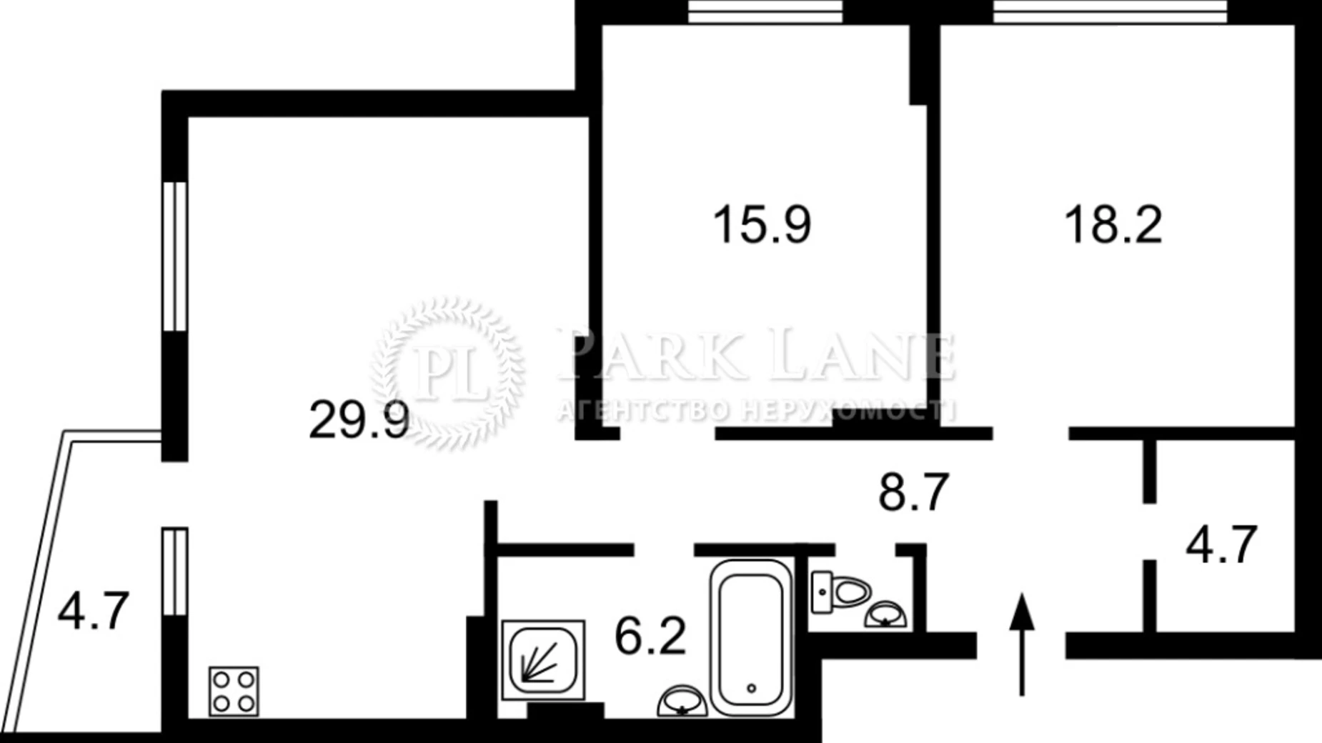 Продается 3-комнатная квартира 87 кв. м в Киеве, ул. Авиаконструктора Игоря Сикорского(Танковая), 4-6 - фото 3