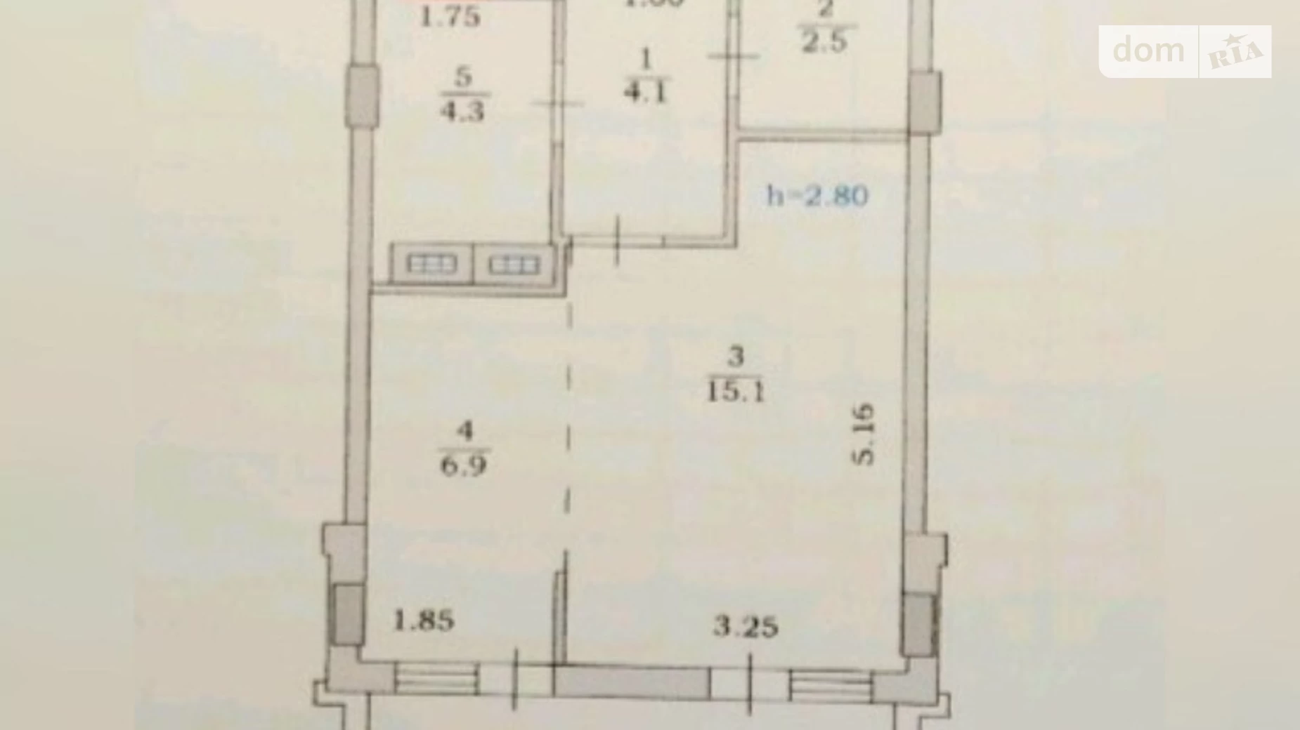 Продається 1-кімнатна квартира 35 кв. м у Чорноморську, вул. 1 Травня