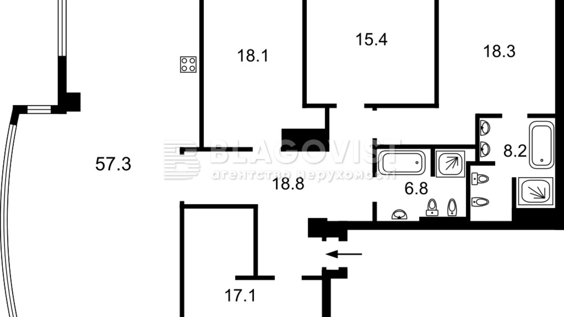 Продается 4-комнатная квартира 159 кв. м в Киеве, ул. Саперное Поле, 5