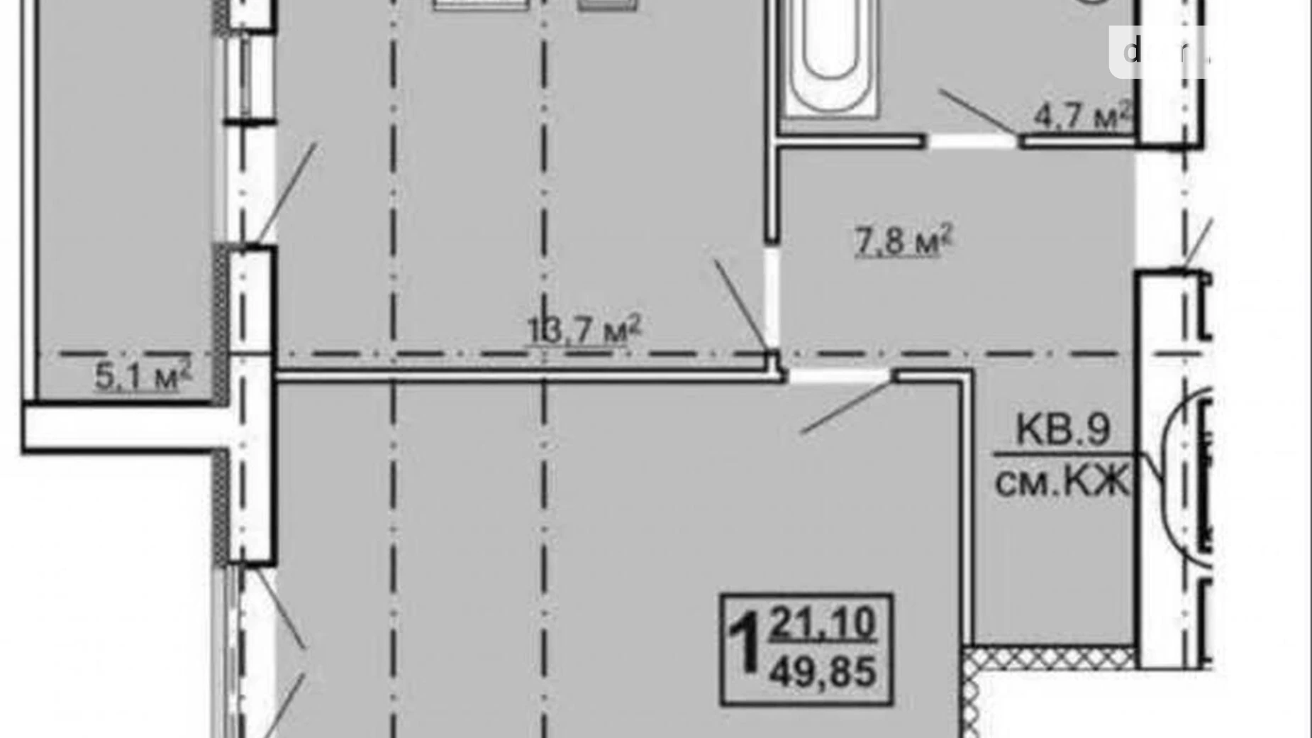 Продается 3-комнатная квартира 96 кв. м в Харькове, ул. Рогатинская Левада, 12 - фото 3