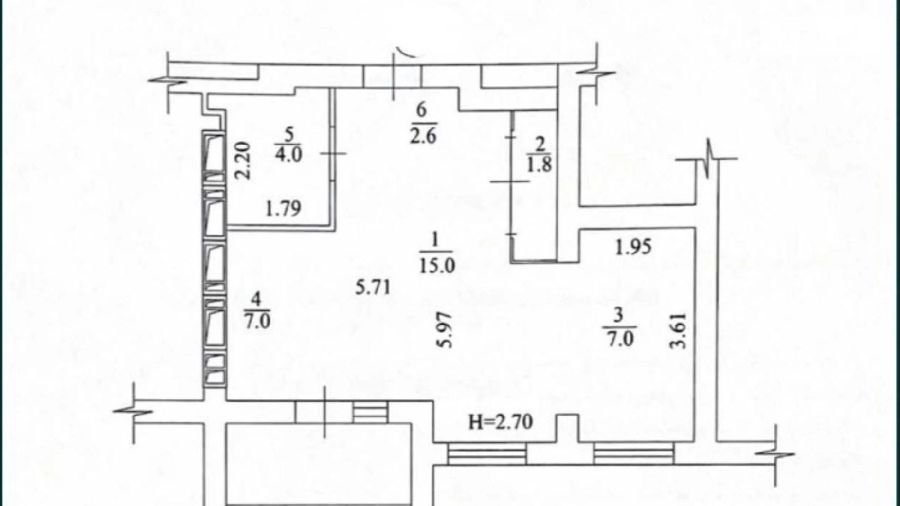 Продается 1-комнатная квартира 40 кв. м в Харькове, пер. Шевченковский, 48