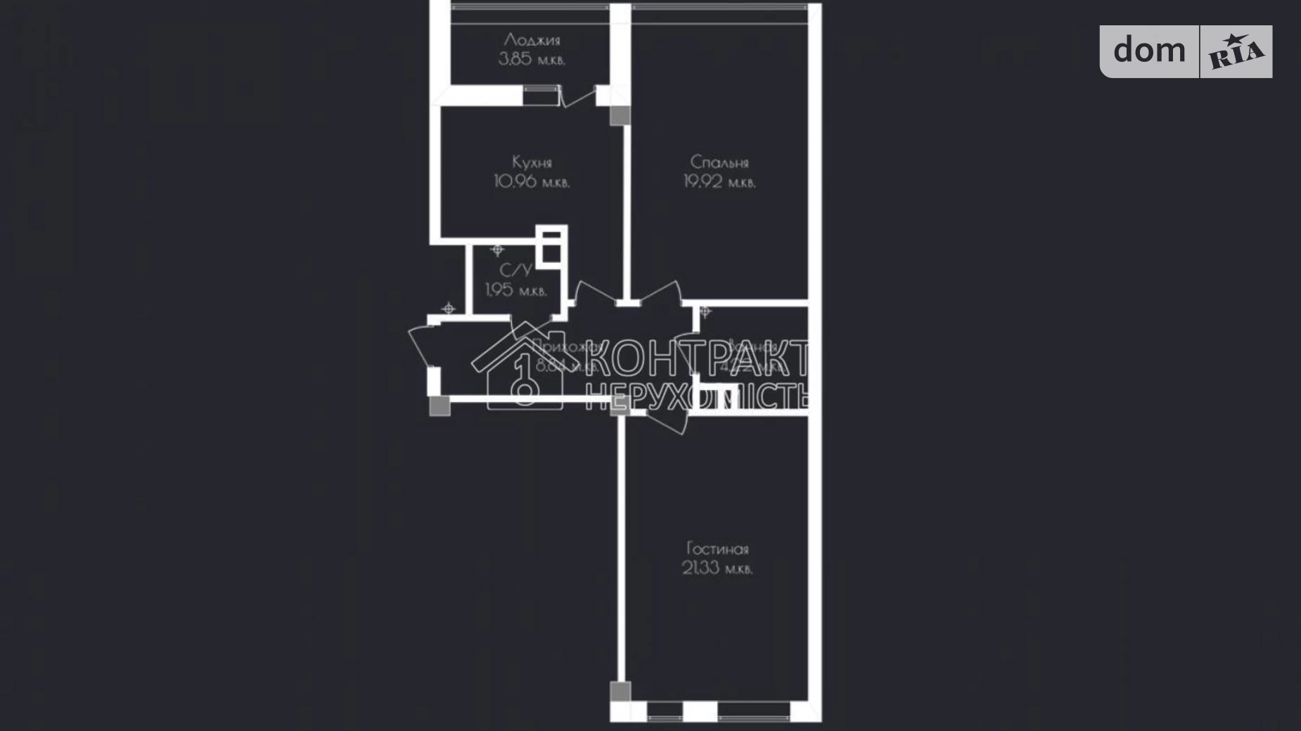 Продается 2-комнатная квартира 71.29 кв. м в Харькове, ул. Валентиновская