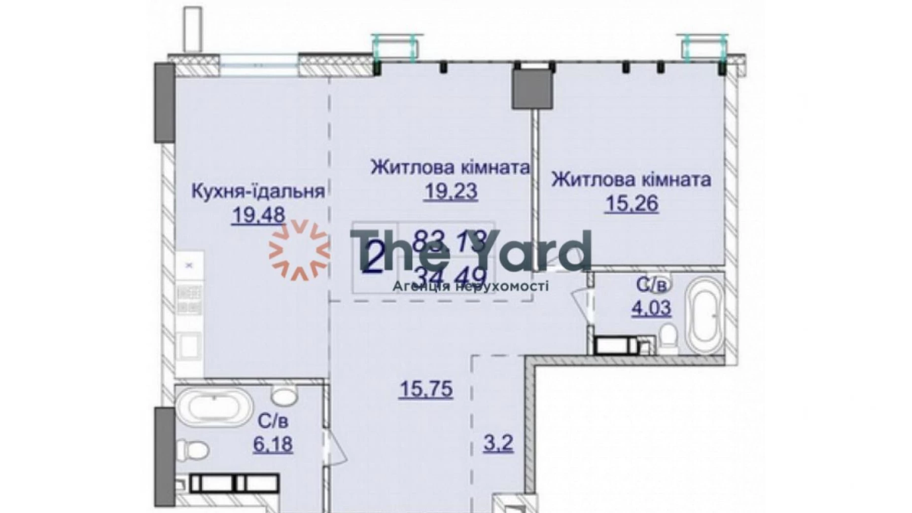 Продается 2-комнатная квартира 84 кв. м в Киеве, ул. Андрея Верхогляда(Драгомирова), 19А - фото 4