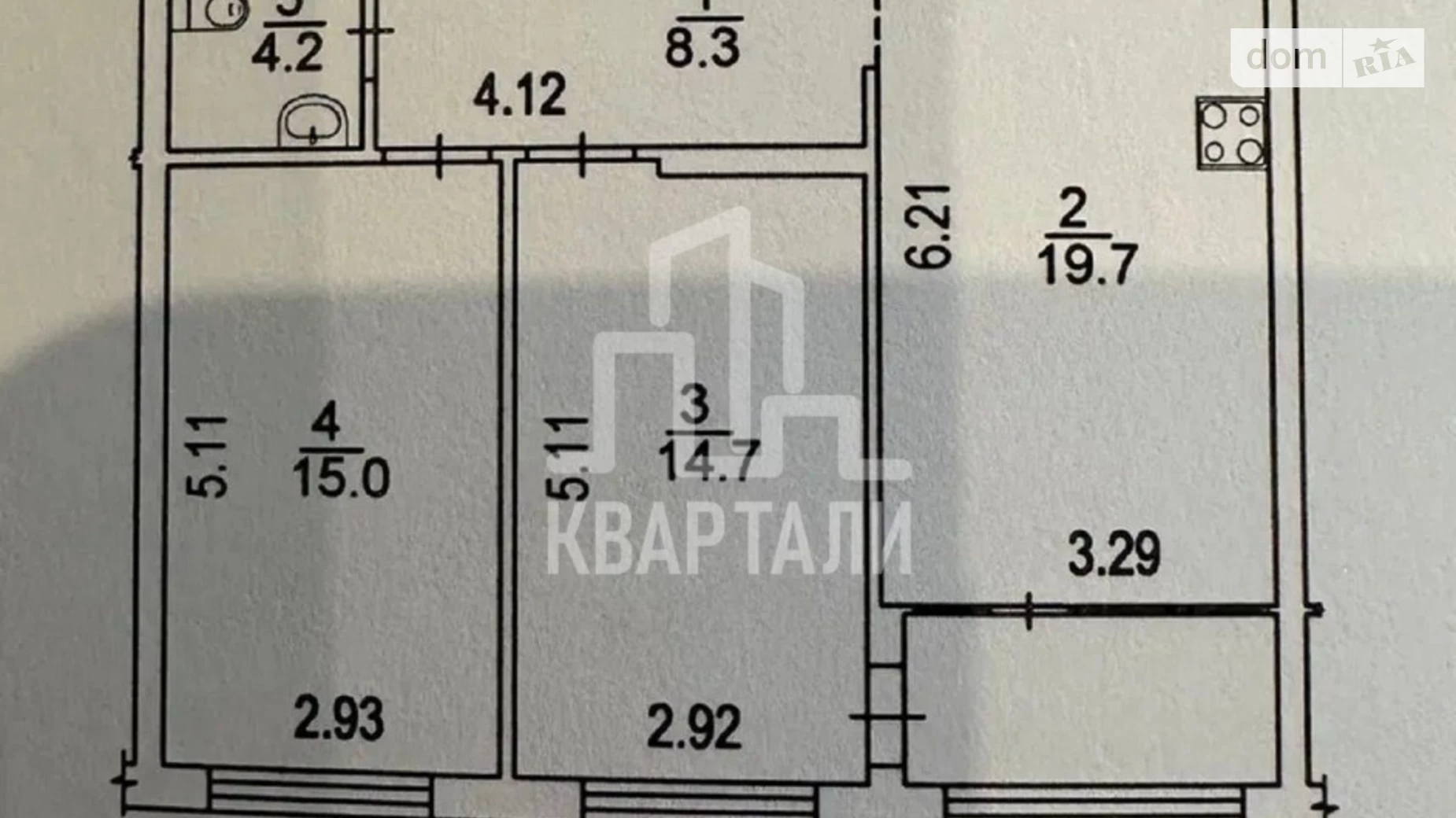 Продается 2-комнатная квартира 68 кв. м в Киеве, ул. Евгения Сверстюка, 6Д