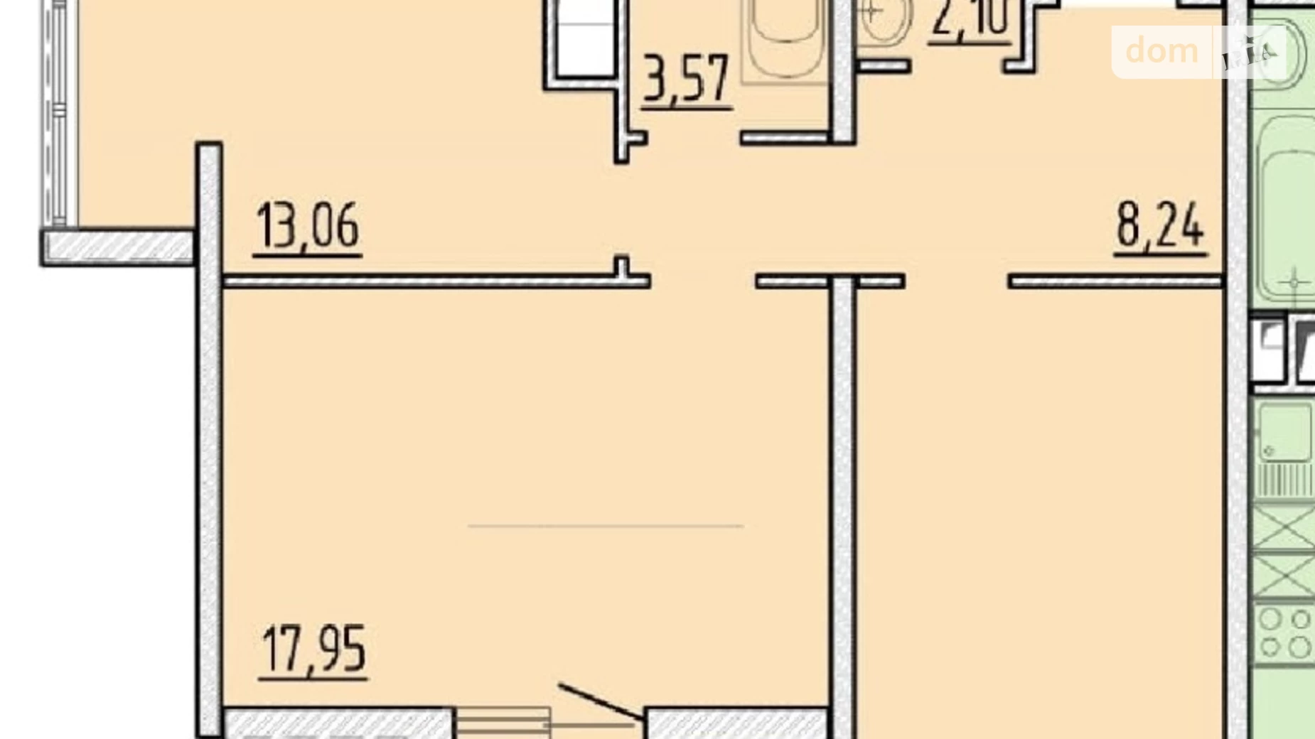 Продается 2-комнатная квартира 60.3 кв. м в Одессе, ул. Жемчужная - фото 3