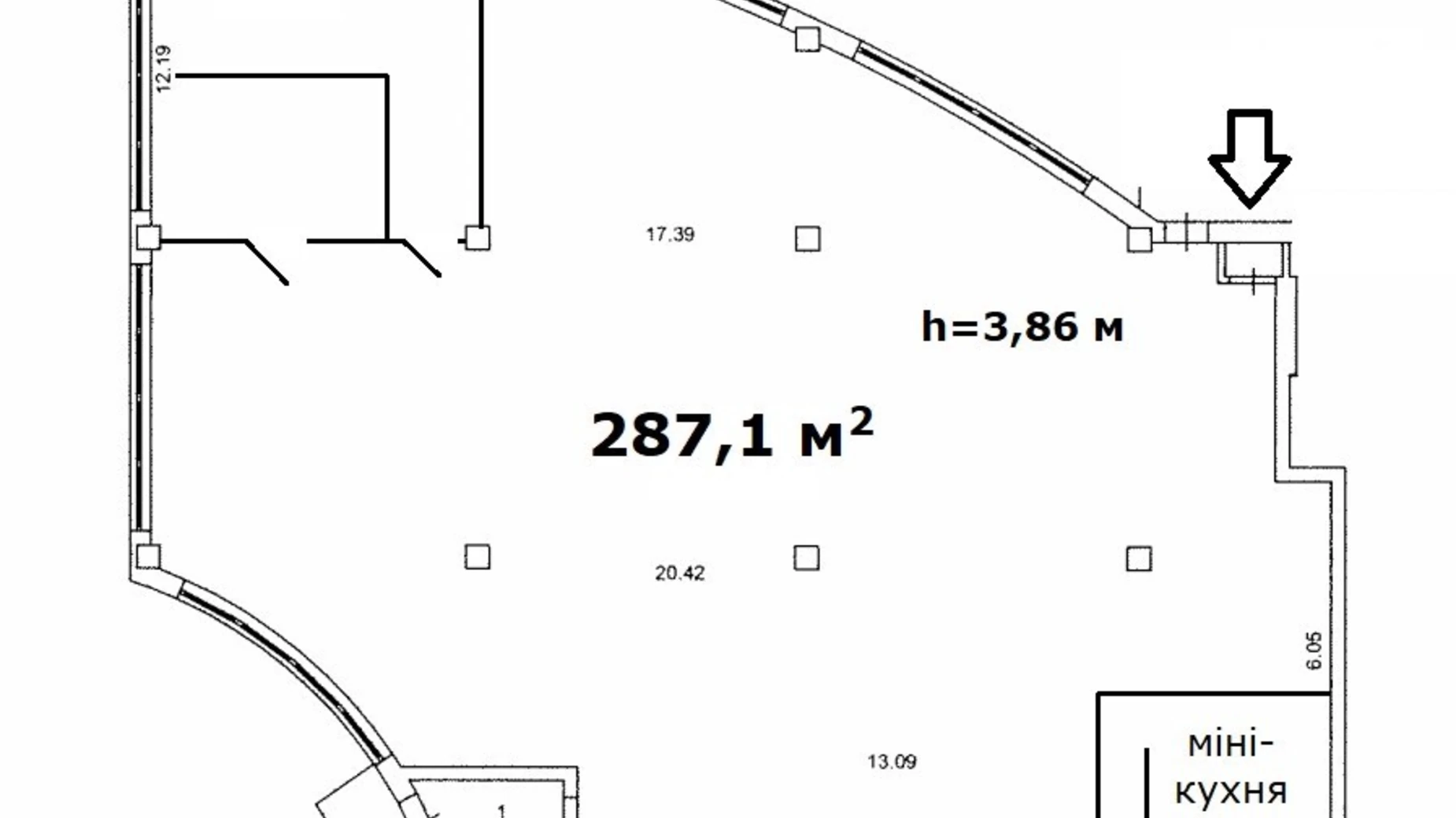 Продається приміщення вільного призначення 287 кв. м в 25-поверховій будівлі, цена: 330050 $ - фото 2