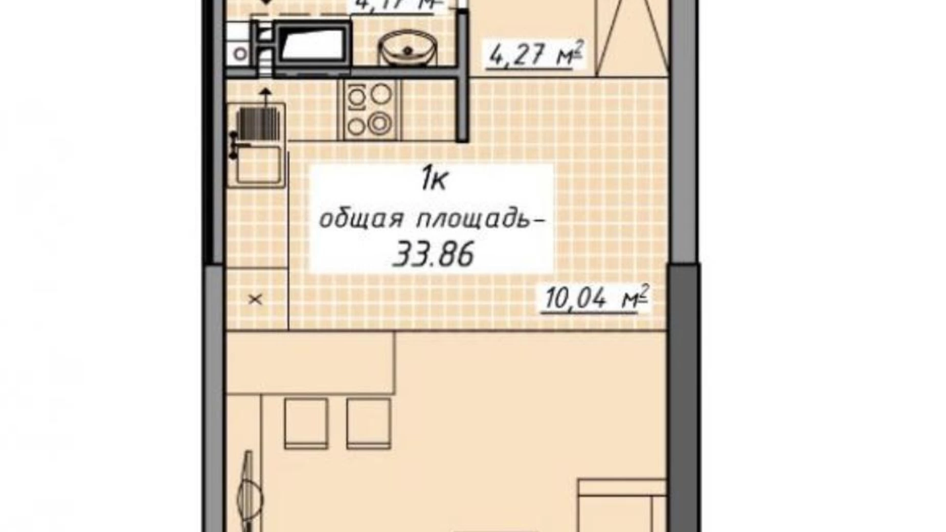 Продается 1-комнатная квартира 30 кв. м в Одессе, пер. Курортный, 2