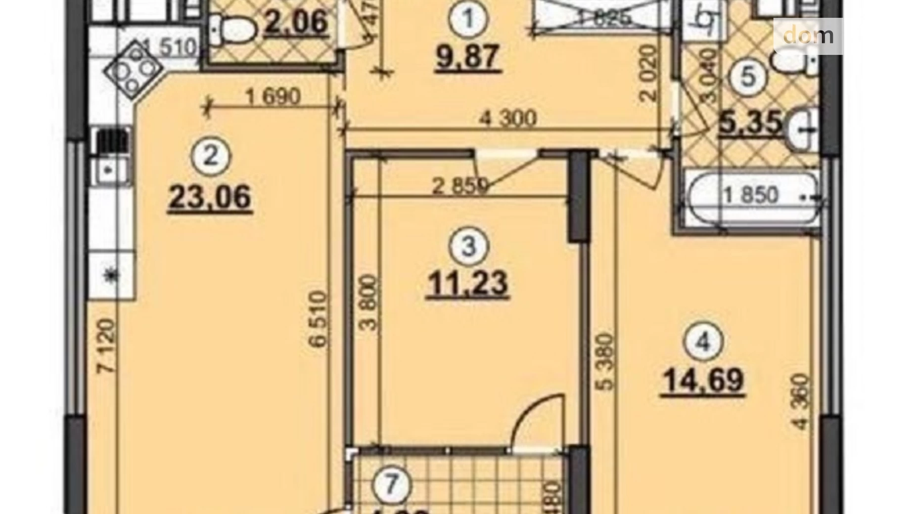 Продается 2-комнатная квартира 70.5 кв. м в Киеве, наб. Днепровская, 17В - фото 2