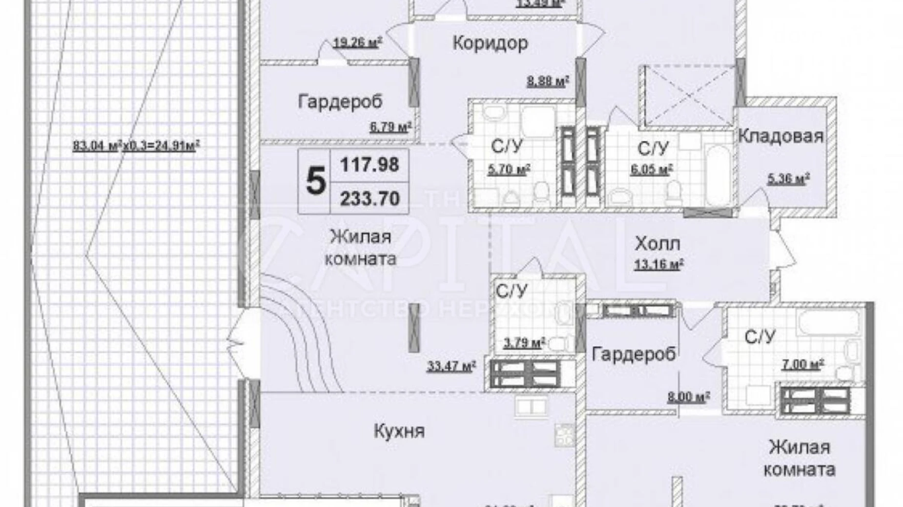 Продається 5-кімнатна квартира 239 кв. м у Києві, вул. Андрія Верхогляда(Драгомирова), 15А - фото 2