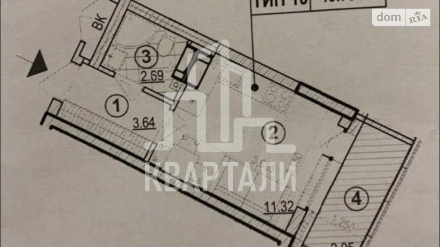 Продається 1-кімнатна квартира 22 кв. м у Києві, вул. Глибочицька, 43 - фото 4