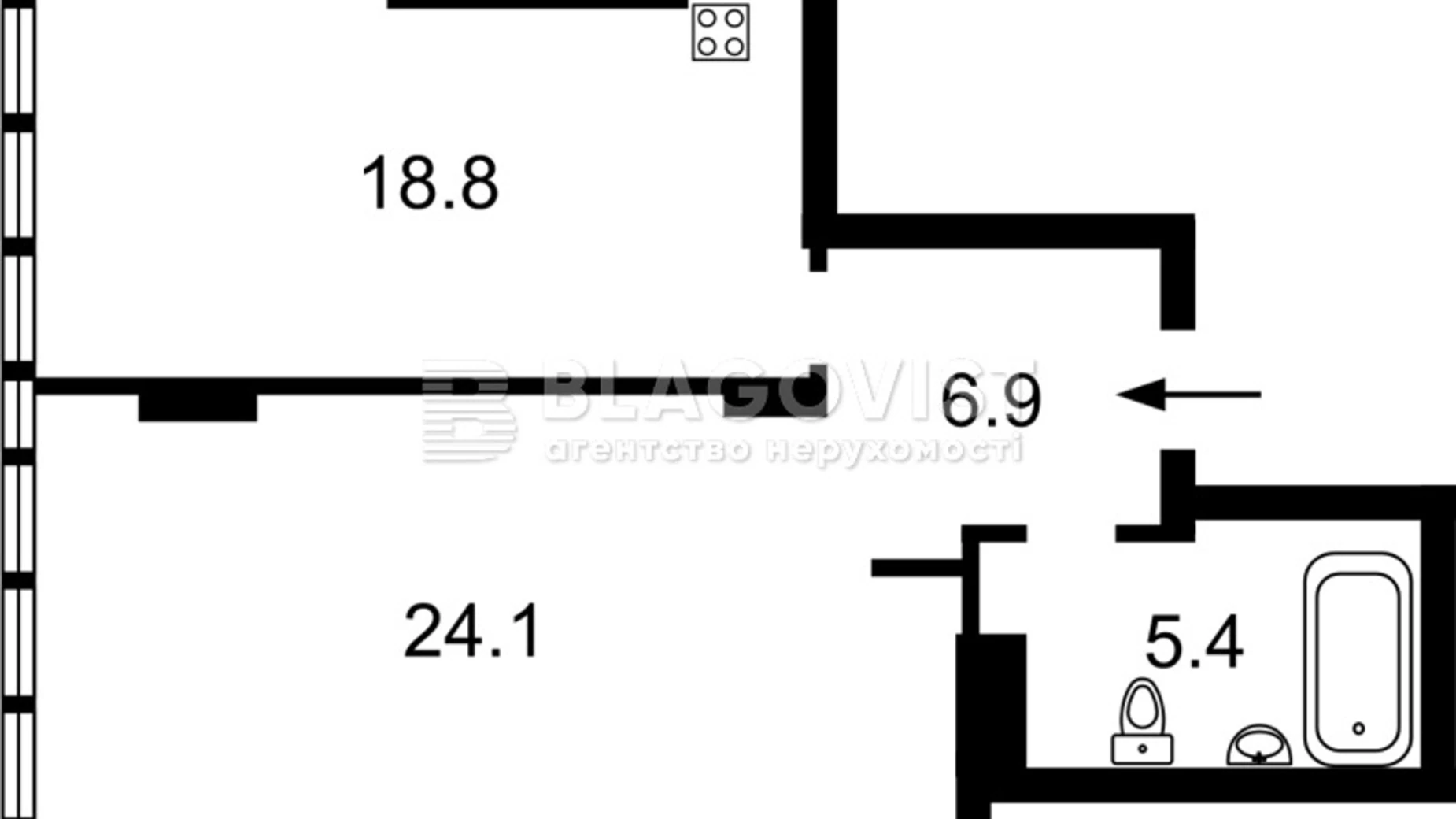 Продається 2-кімнатна квартира 55.2 кв. м у Києві, вул. Левка Лук'яненка, 21/19 - фото 4