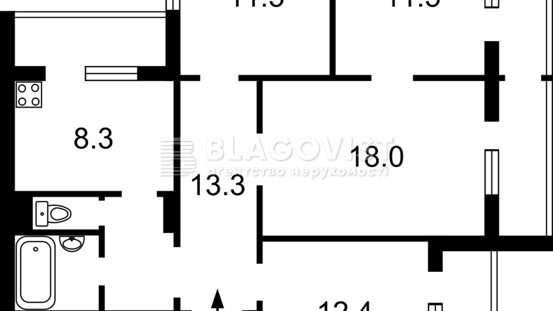 Продається 4-кімнатна квартира 96 кв. м у Києві, вул. Йорданська, 9