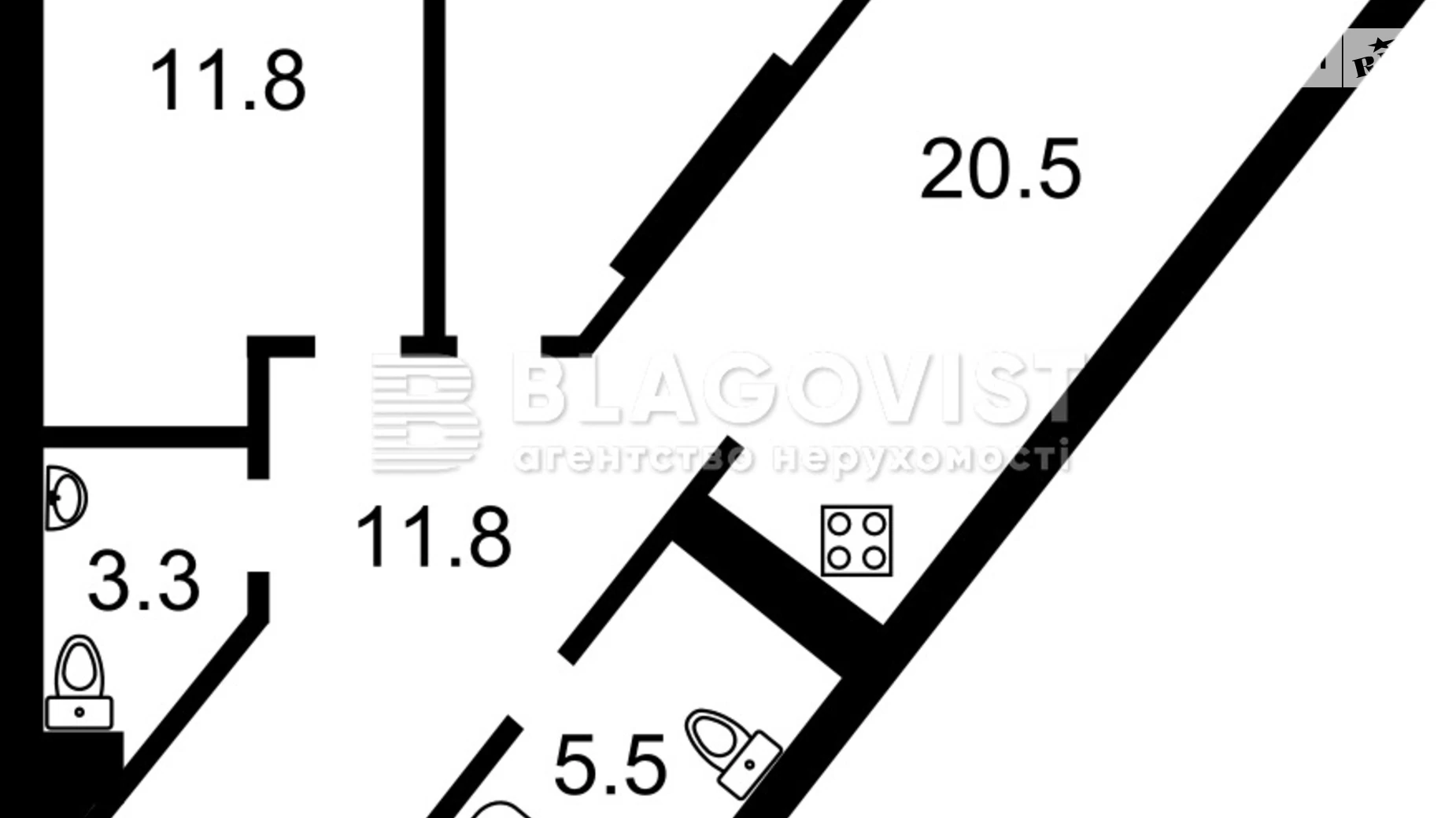 Продается 2-комнатная квартира 77 кв. м в Киеве, ул. Причальная, 14 - фото 5