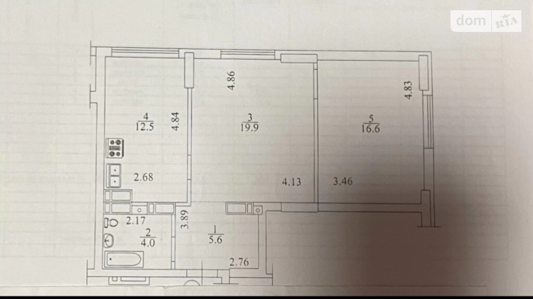 Продається 1-кімнатна квартира 58 кв. м у Ірпені, вул. Літературна(Чехова), 27