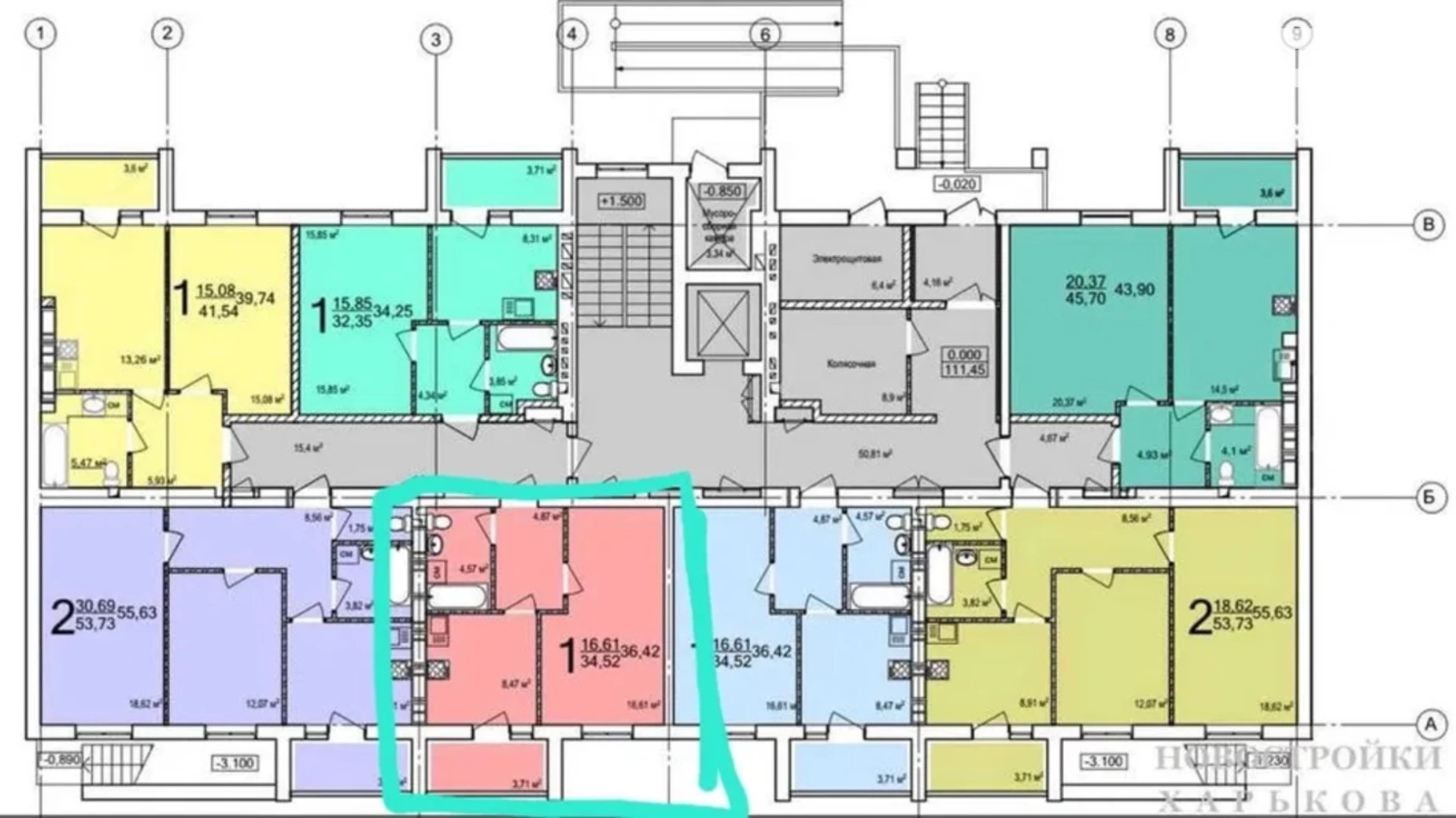 Продается 1-комнатная квартира 34 кв. м в Харькове, пер. Шевченковский, 48