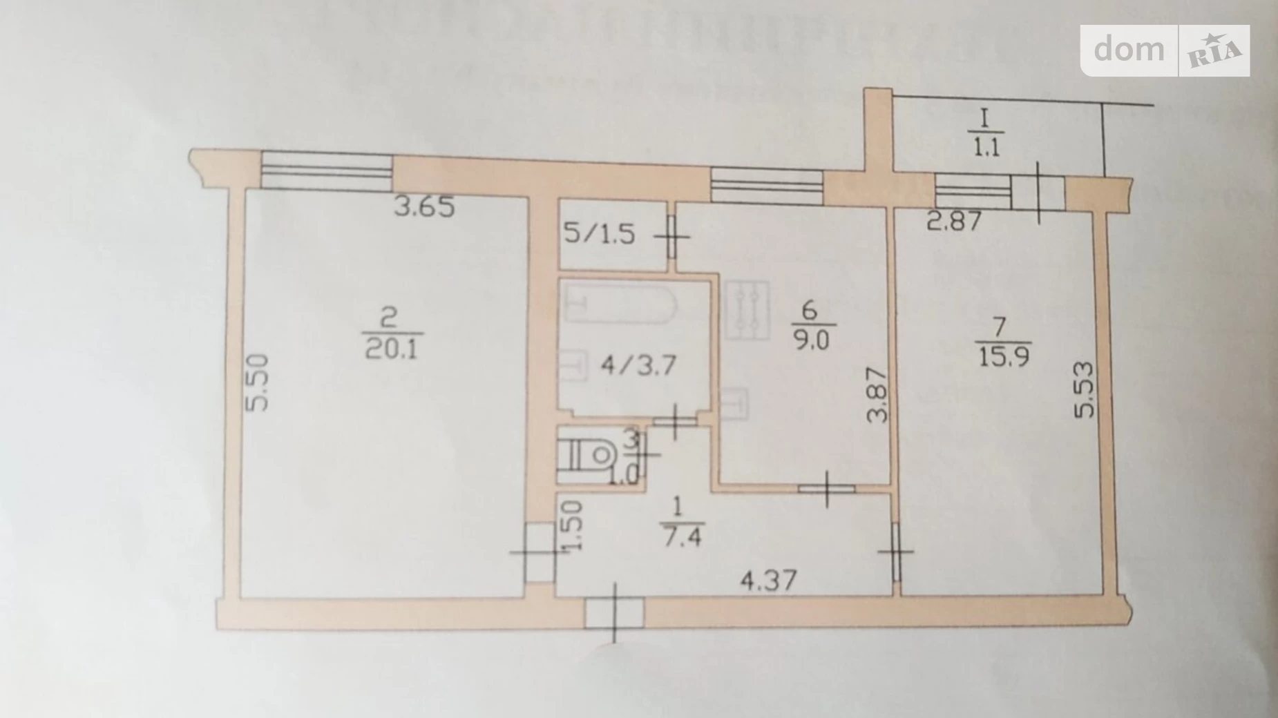 2-кімнатна квартира 60 кв. м у Тернополі, цена: 61800 $ - фото 34