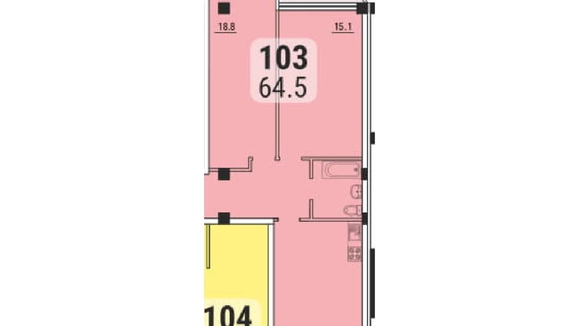 Продається 2-кімнатна квартира 68 кв. м у Одесі, вул. Львівська, 15