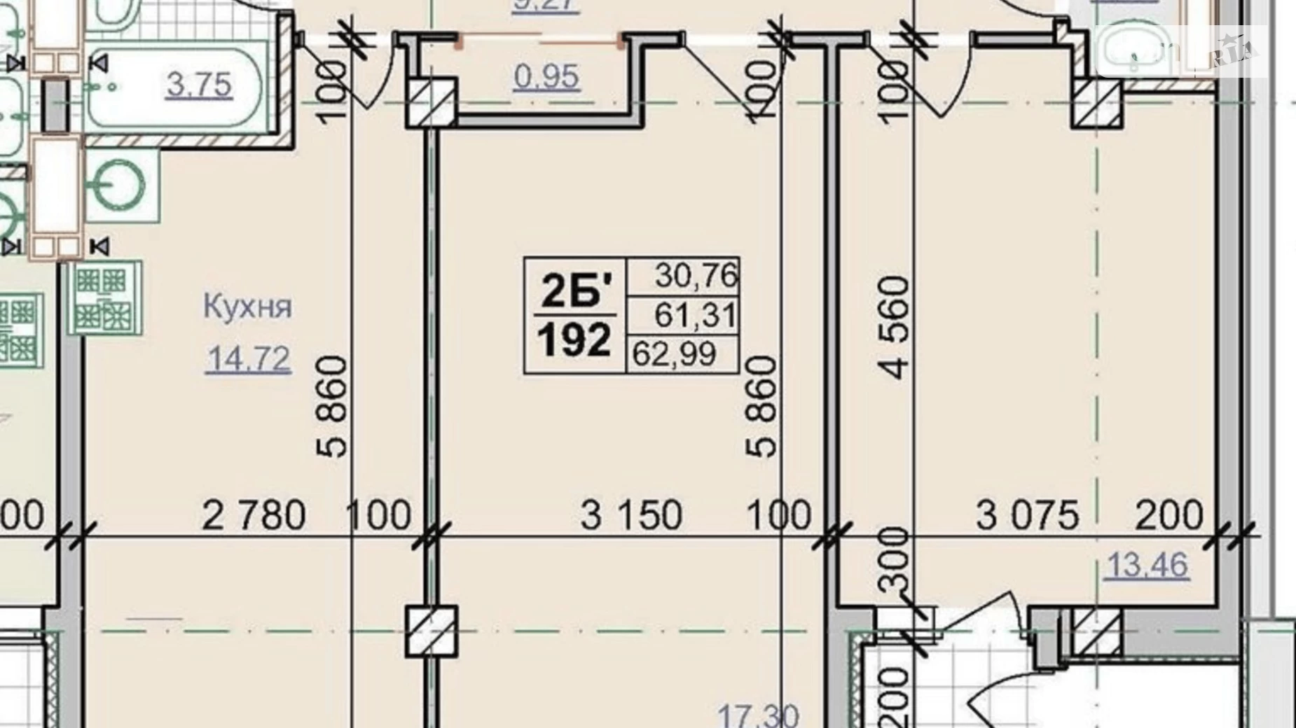 Продается 2-комнатная квартира 63 кв. м в Харькове, ул. Оренбургская, 9 - фото 2