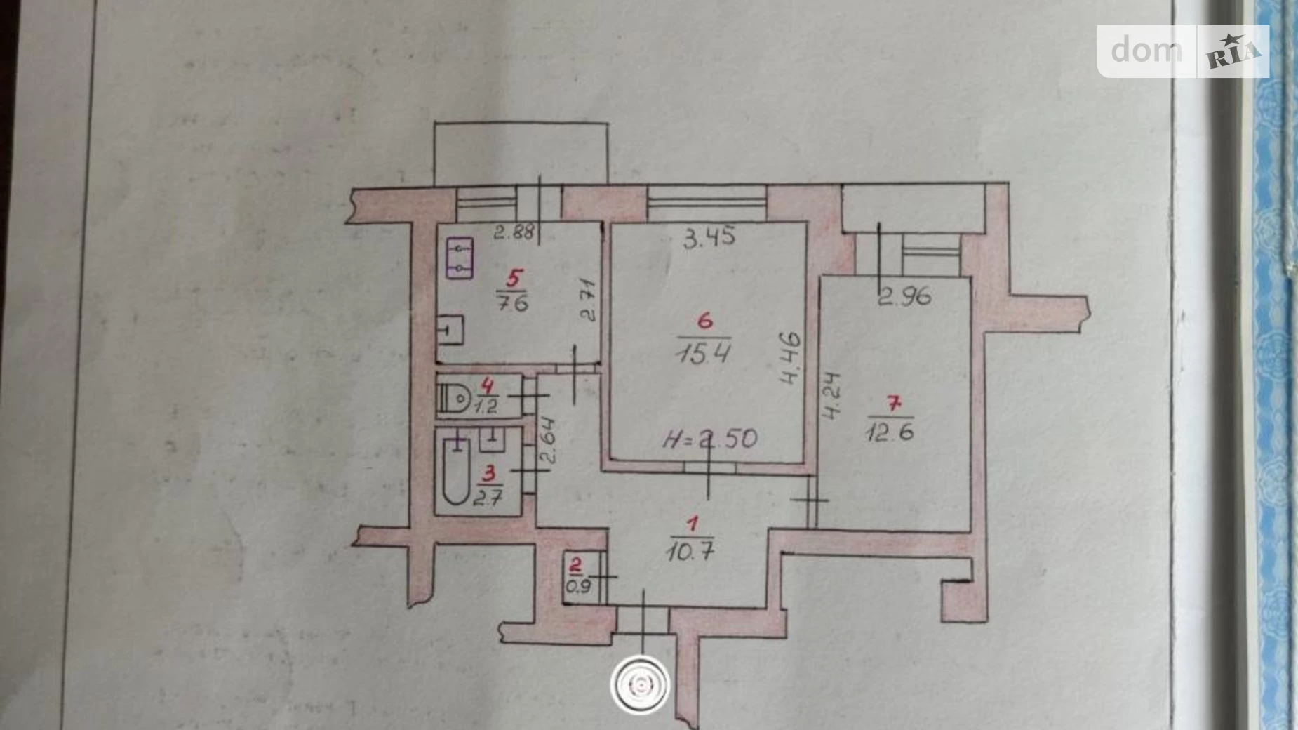 Продается 2-комнатная квартира 54 кв. м в Хмельницком, ул. Довженко