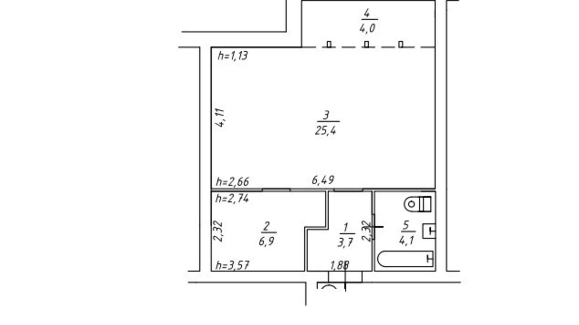 Продается 1-комнатная квартира 42 кв. м в Чубинском, ул. Яблоневая, 12 - фото 4