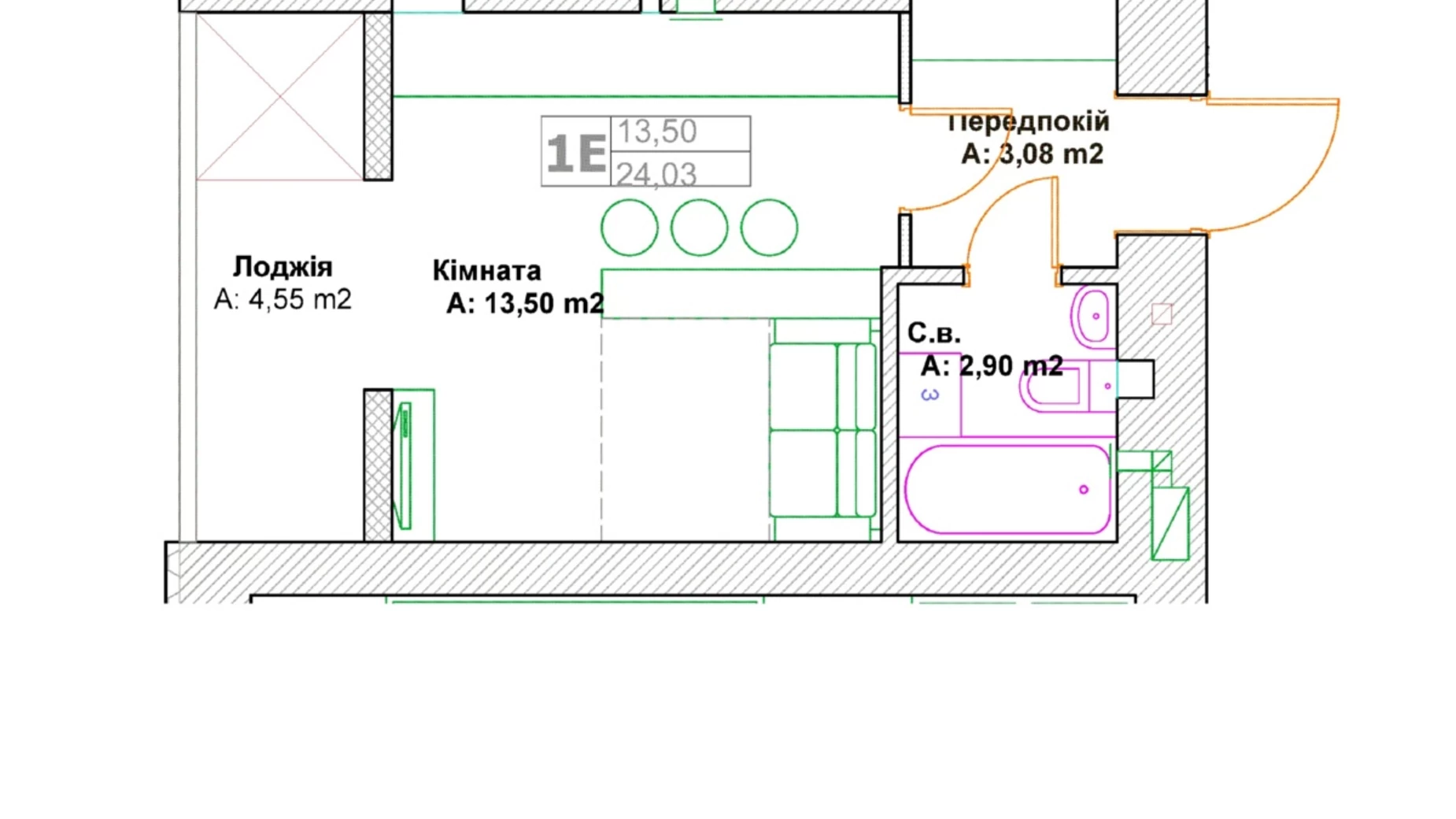 Продается 1-комнатная квартира 24 кв. м в Ирпене, ул. Григория Сковороды, 3