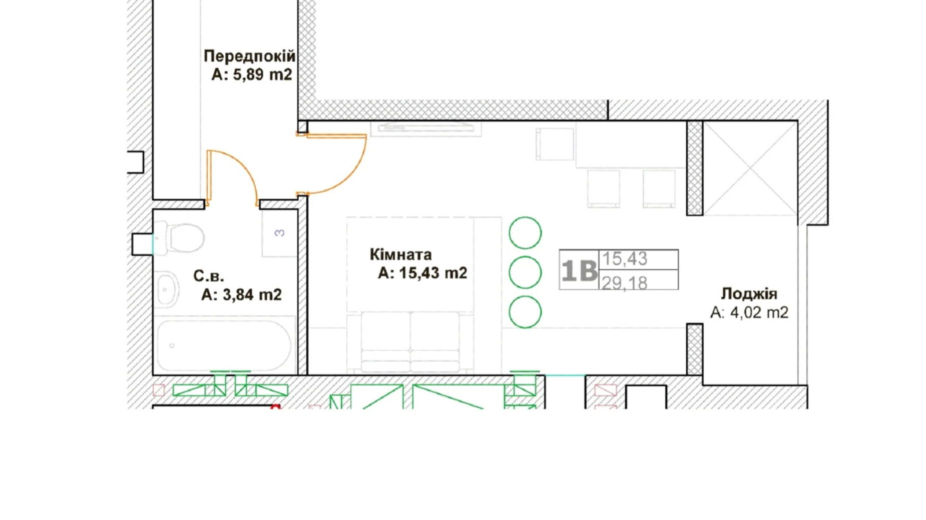 Продається 1-кімнатна квартира 27 кв. м у Ірпені, вул. Григорія Сковороди, 13/3