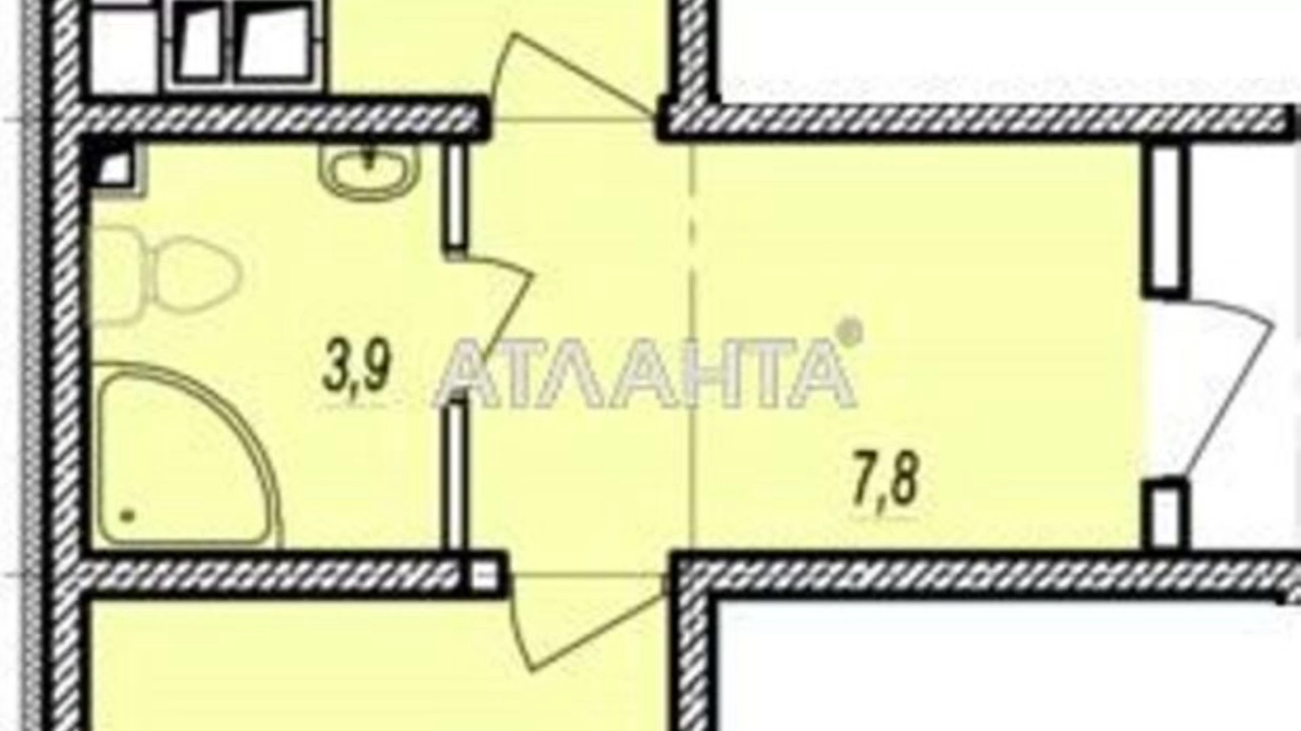 Продається 1-кімнатна квартира 51.6 кв. м у Одесі, вул. Прохоровська