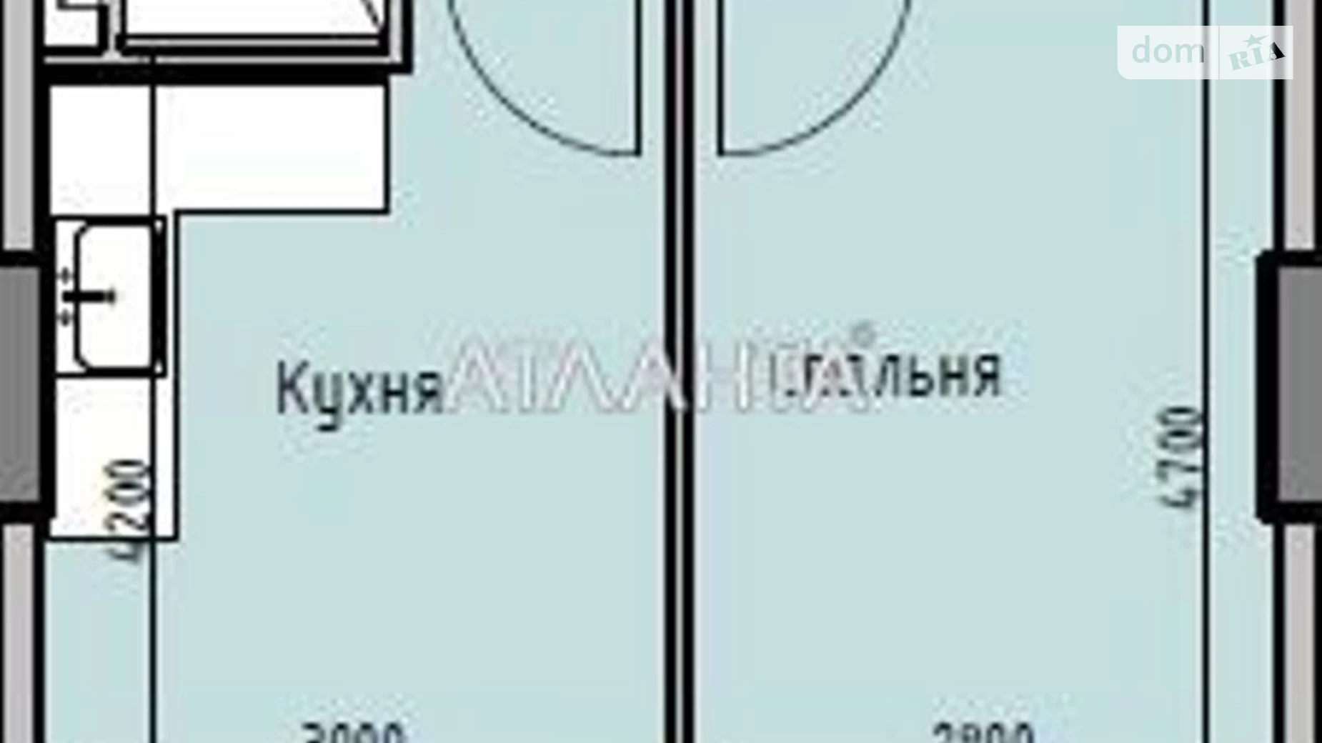 Продается 1-комнатная квартира 38.5 кв. м в Одессе, ул. Радостная - фото 2