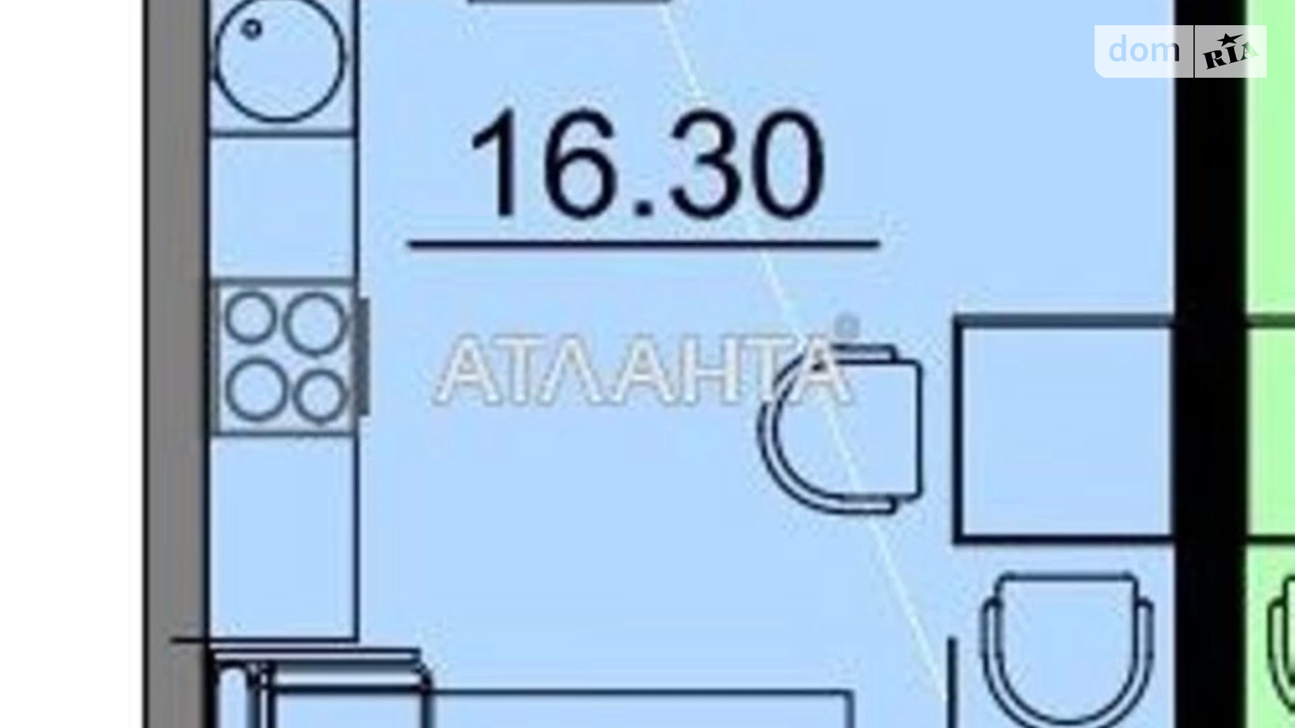 Продается 1-комнатная квартира 25.9 кв. м в Одессе, ул. Косвенная