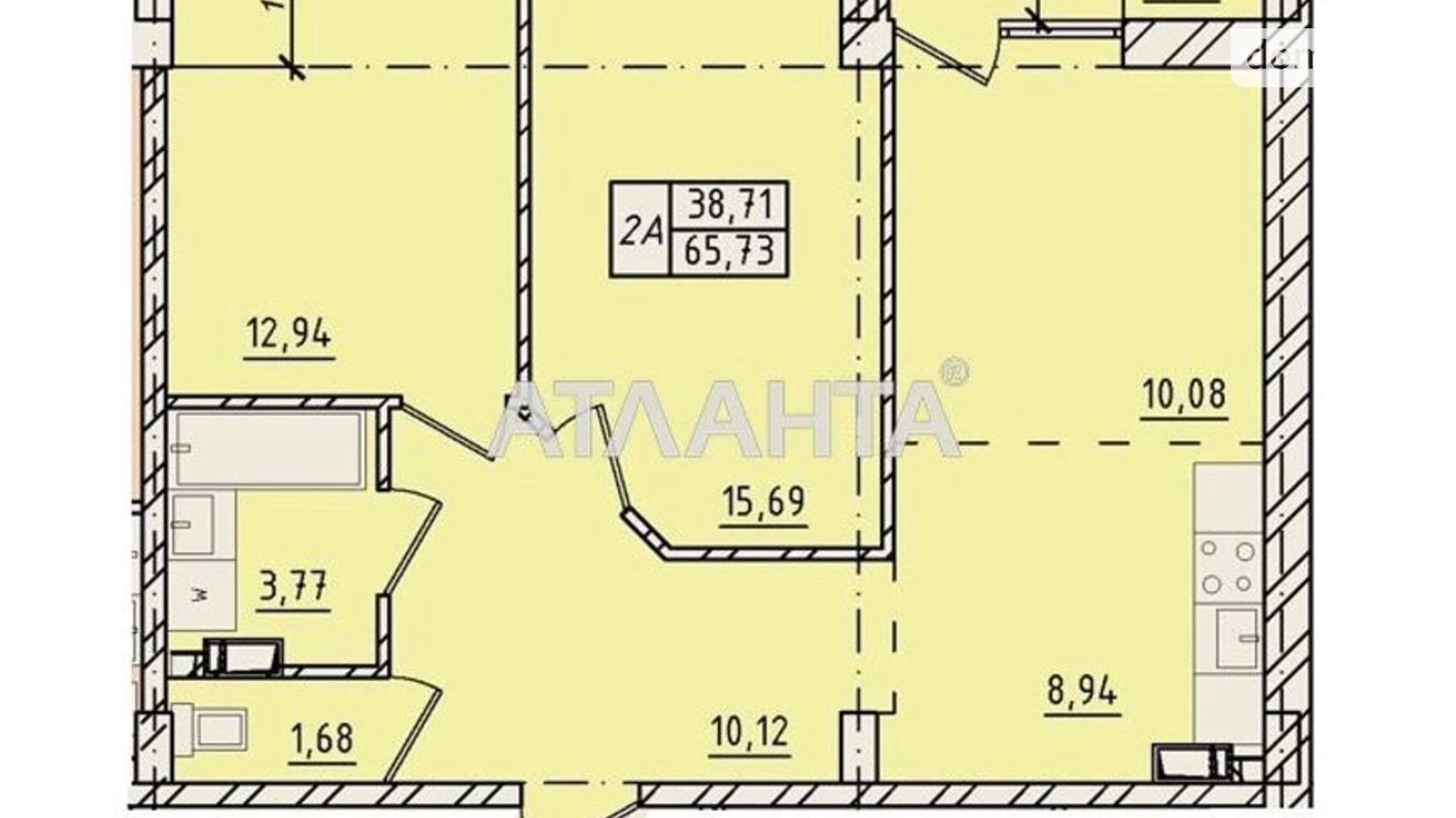 Продается 2-комнатная квартира 65.73 кв. м в Одессе, ул. Пестеля