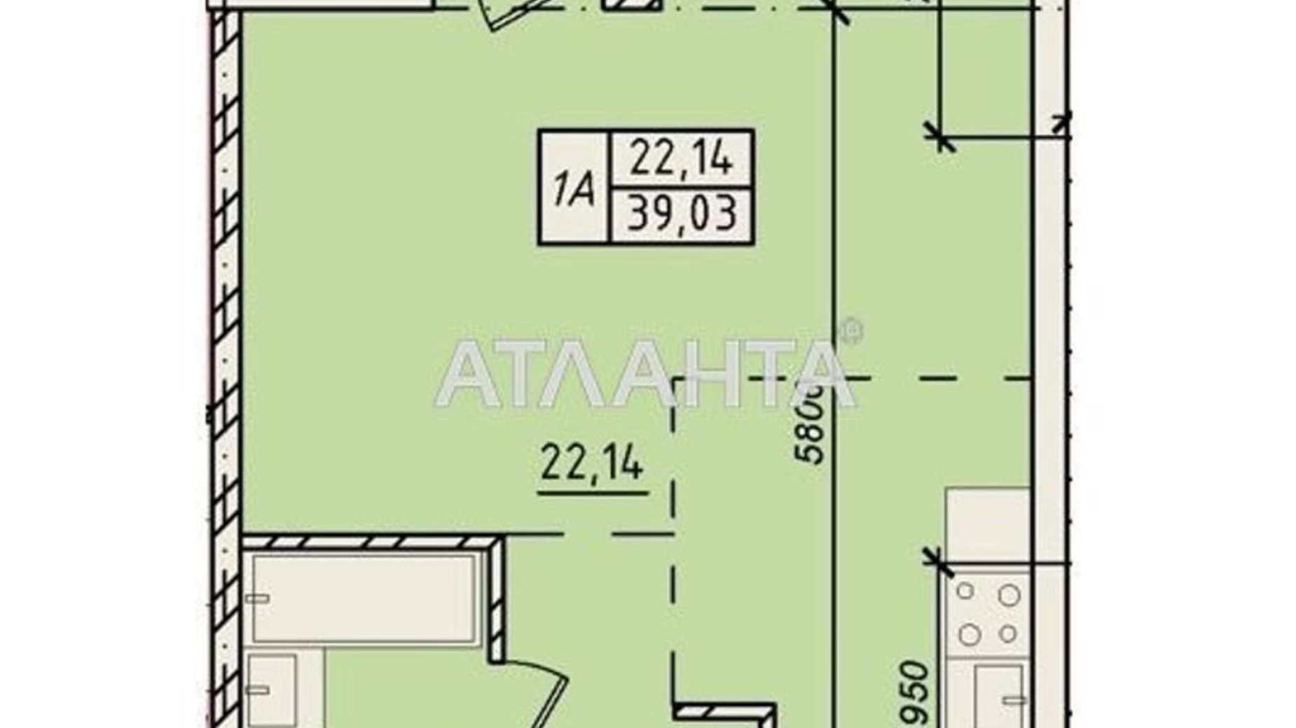 Продается 1-комнатная квартира 39.03 кв. м в Одессе, ул. Пестеля