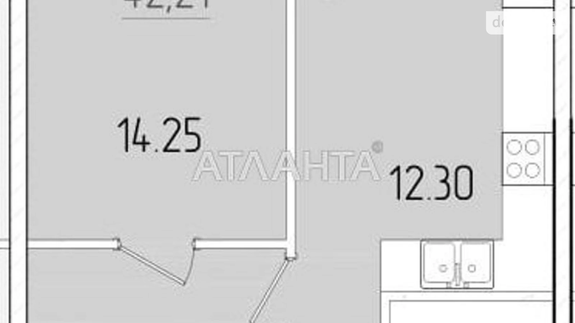 Продается 1-комнатная квартира 42.21 кв. м в Одессе, ул. Краснова - фото 2