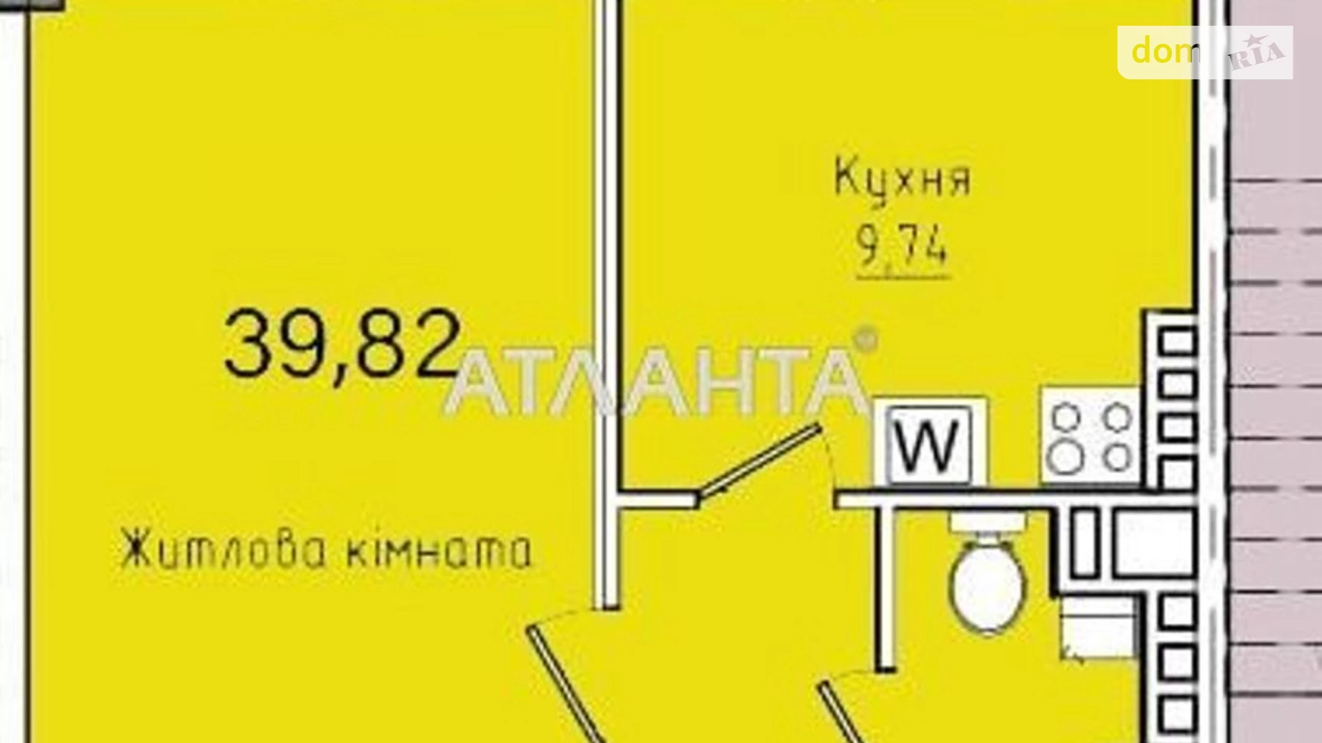 Продається 1-кімнатна квартира 41.02 кв. м у Одесі, вул. Космонавтів - фото 2
