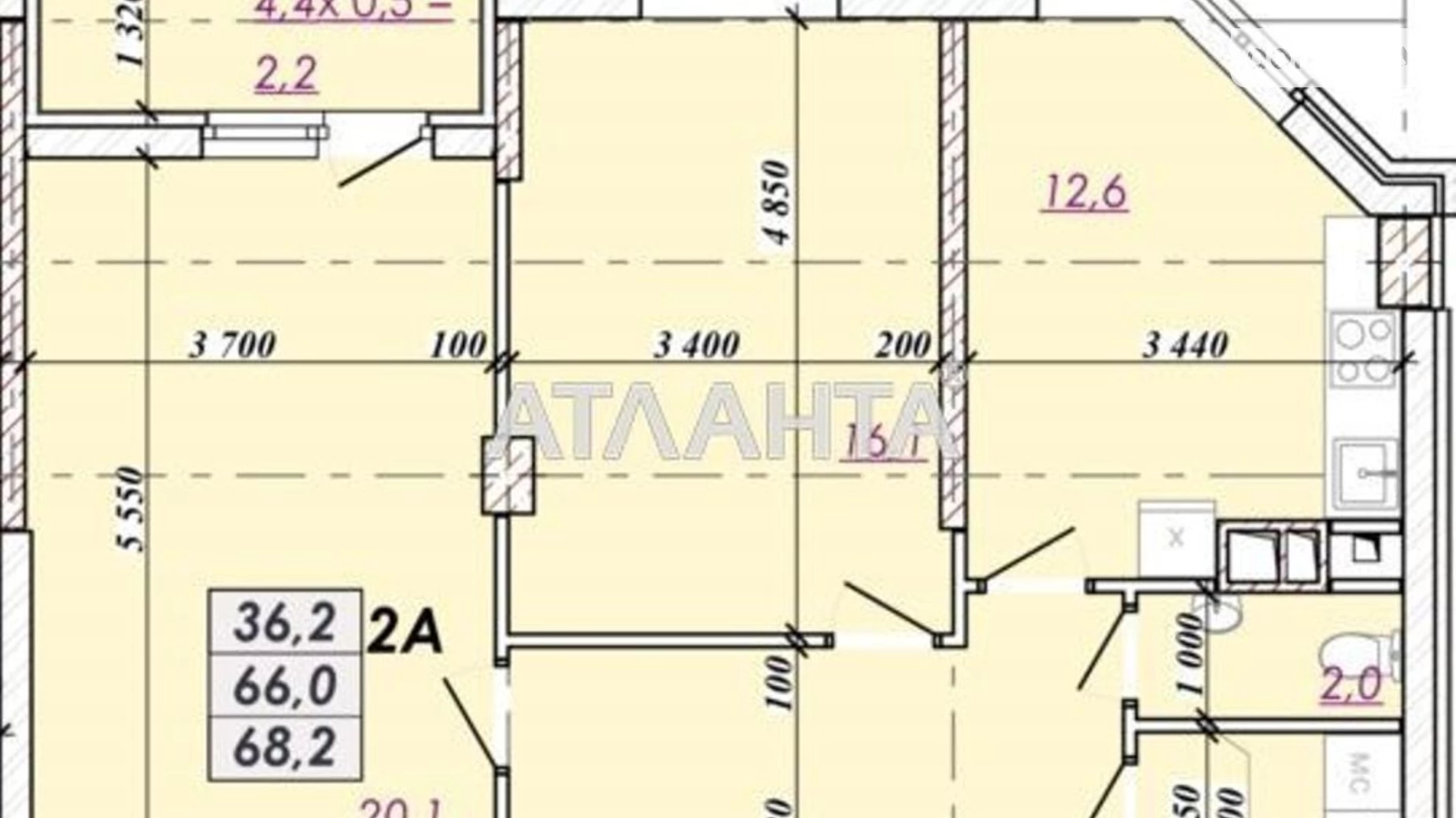 Продается 2-комнатная квартира 69.2 кв. м в Одессе, Овидиопольская дор., 31-1