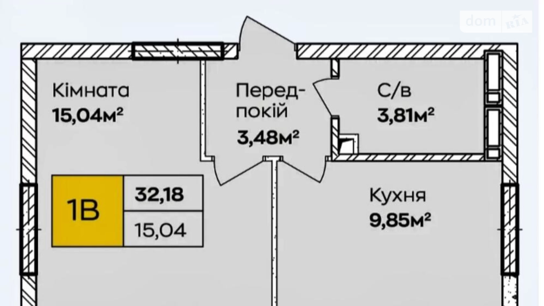 Продается 1-комнатная квартира 32 кв. м в Киеве, ул. Ивана Кочерги