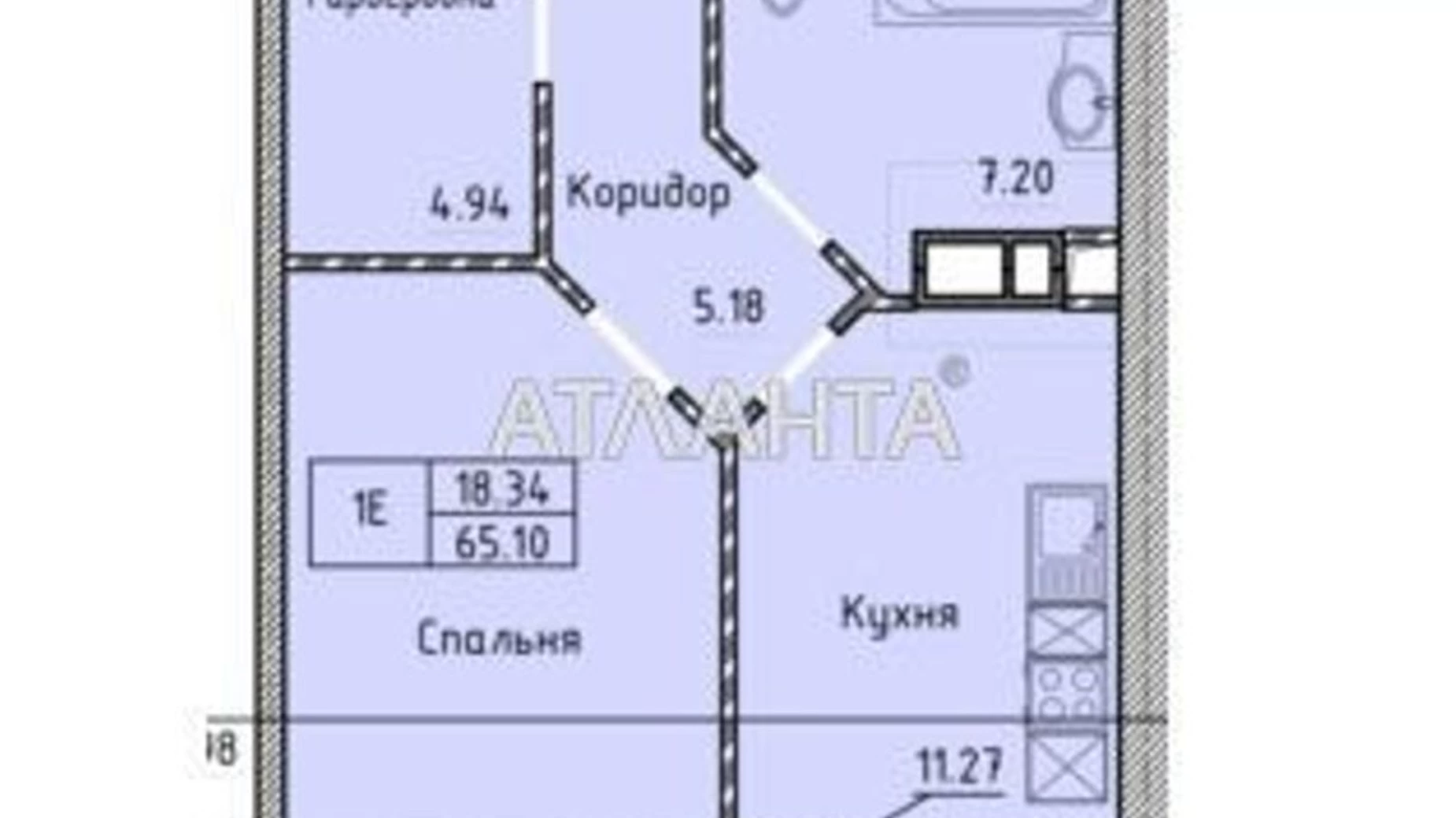 Продається 1-кімнатна квартира 65 кв. м у Одесі, просп. Шевченка - фото 4