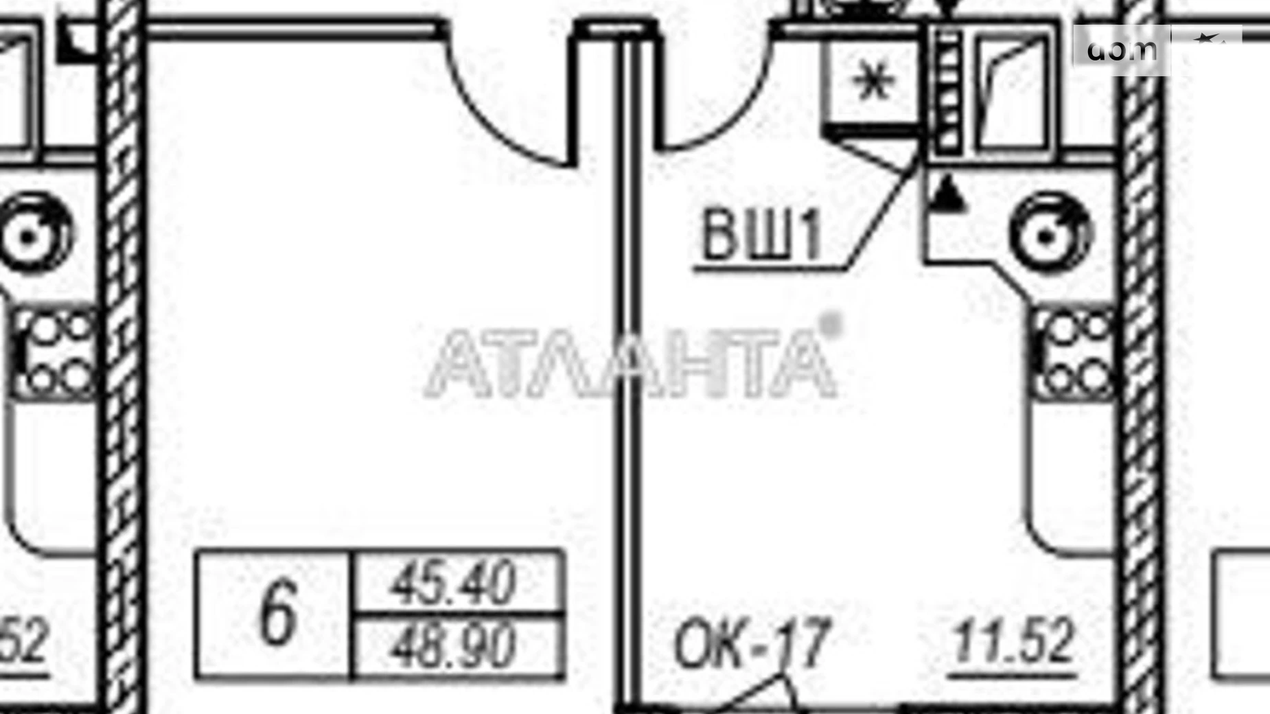 Продается 1-комнатная квартира 48.9 кв. м в Одессе, пер. Среднефонтанский