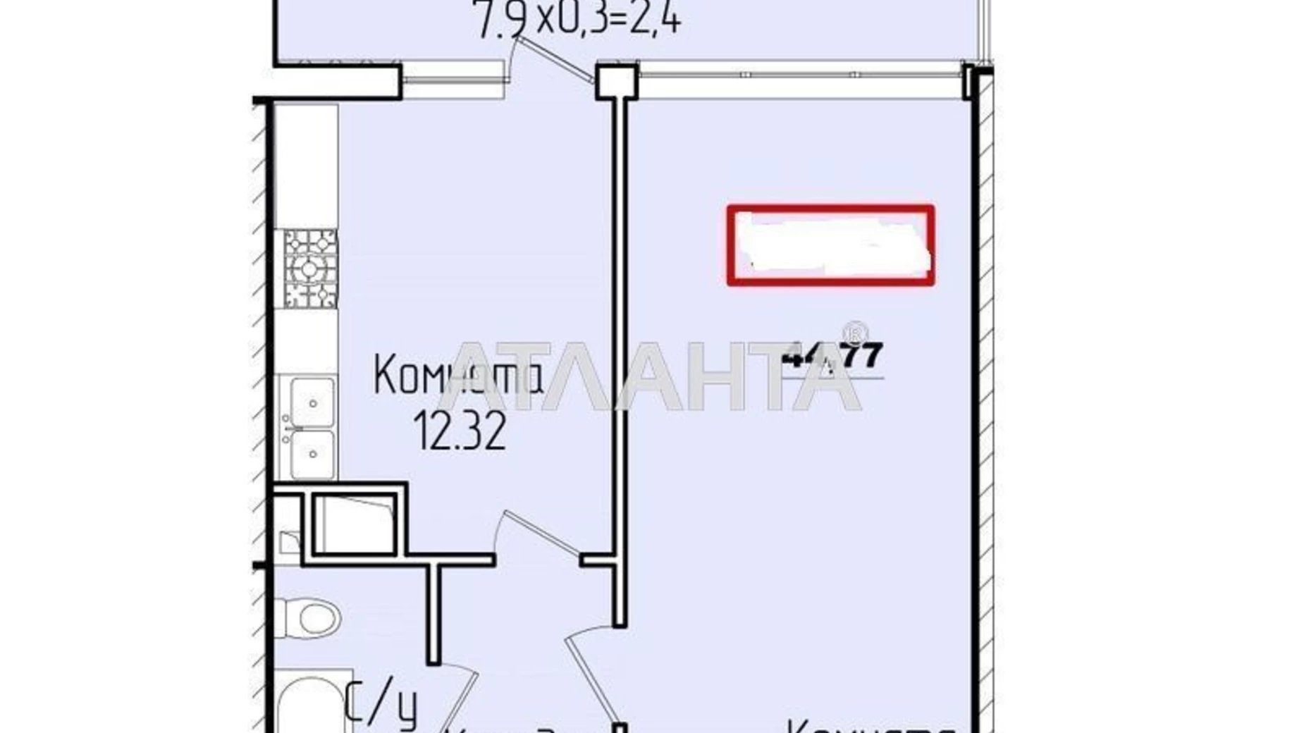 Продается 1-комнатная квартира 45 кв. м в Одессе, ул. Генуэзская - фото 5