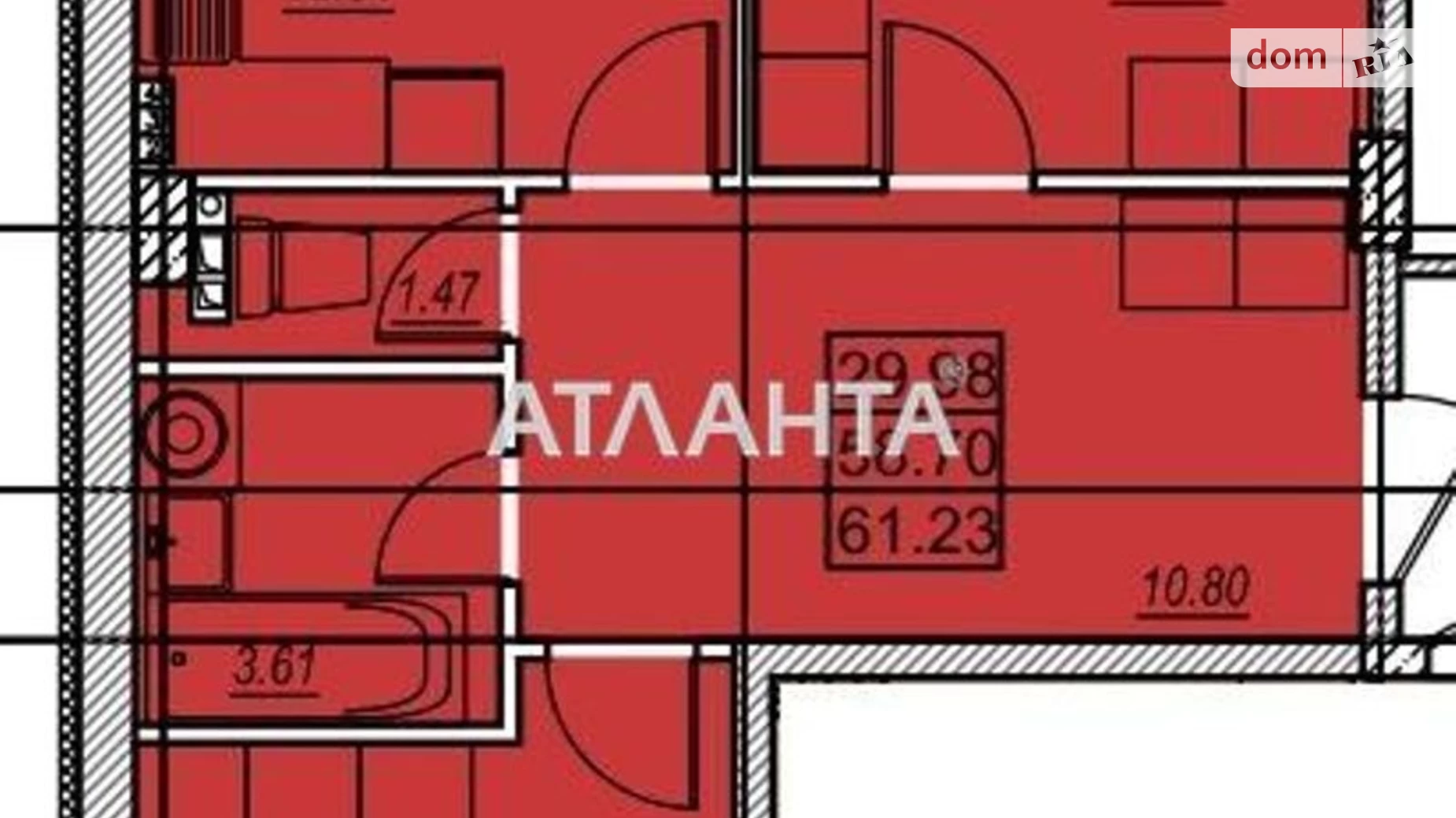 Продается 2-комнатная квартира 61.2 кв. м в Лески, ул. Академика Заболотного - фото 2