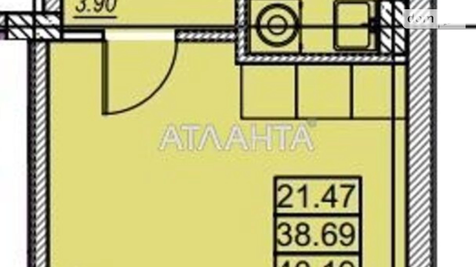 Продается 1-комнатная квартира 40.2 кв. м в Лески, ул. Академика Заболотного