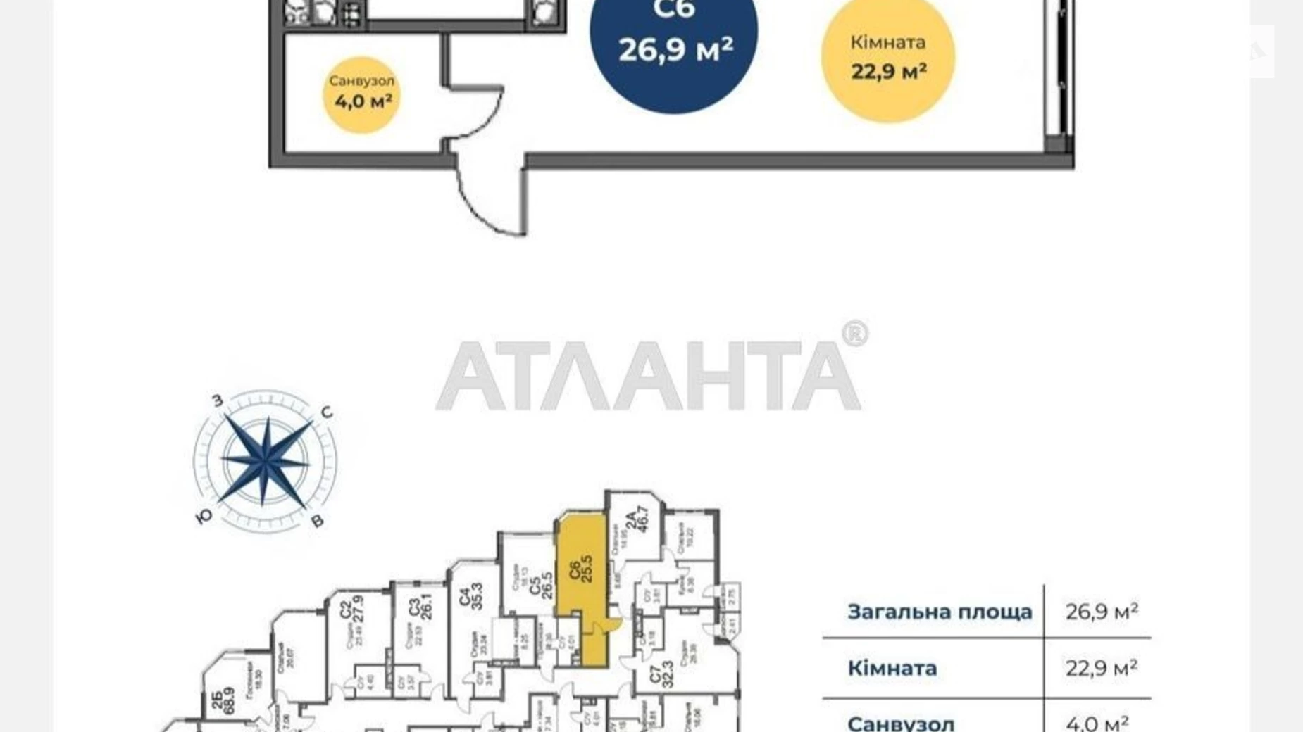 Продается 1-комнатная квартира 27 кв. м в Одессе, ул. Паустовского