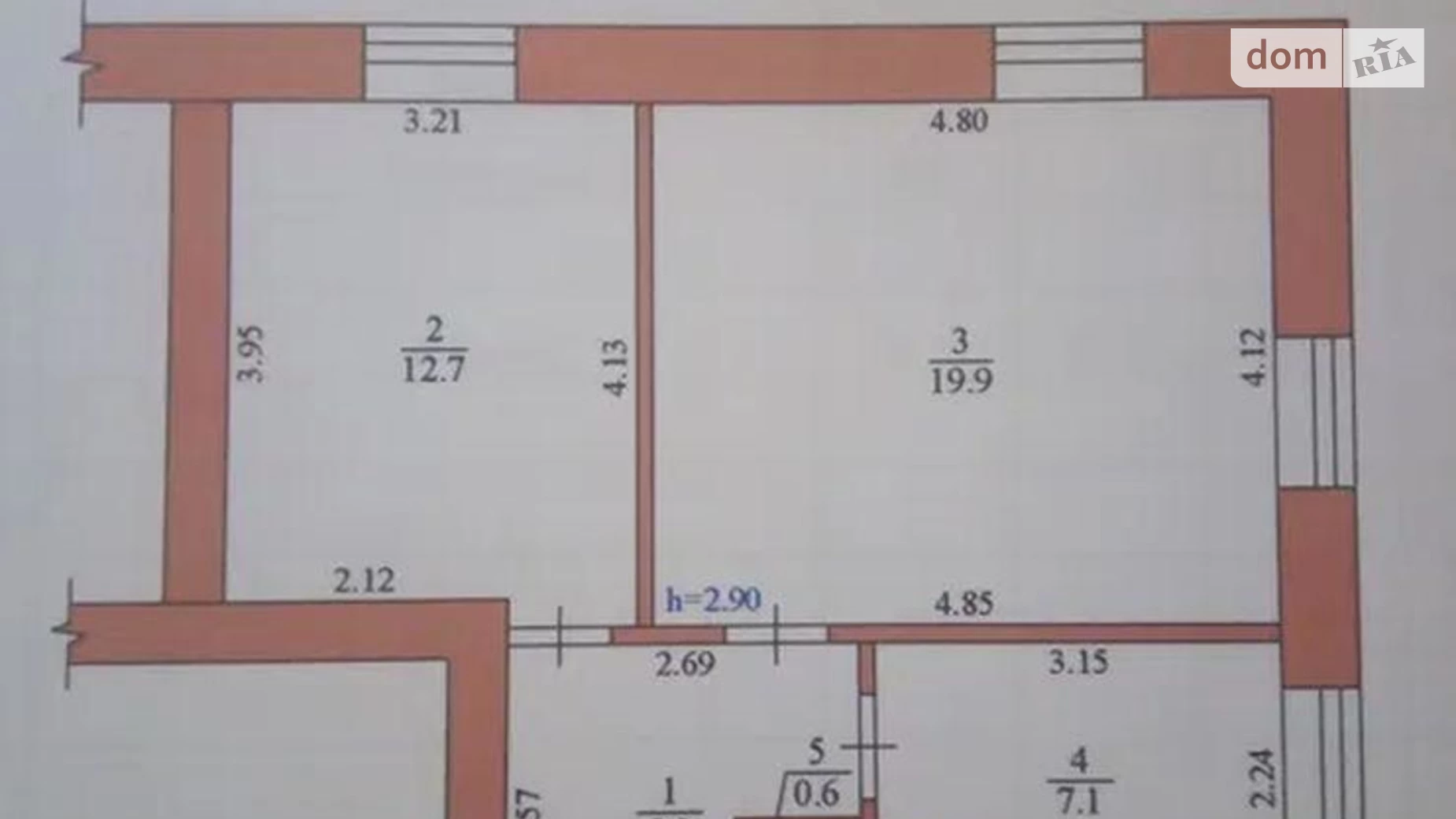 Продается 2-комнатная квартира 46 кв. м в Днепре, пер. Васильевский