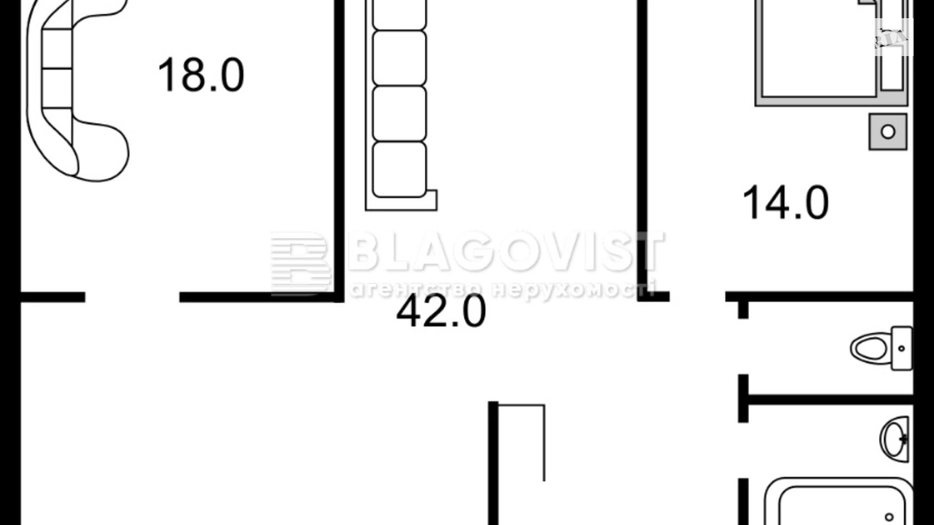 Продается 3-комнатная квартира 82 кв. м в Киеве, ул. Богдановская, 7Д