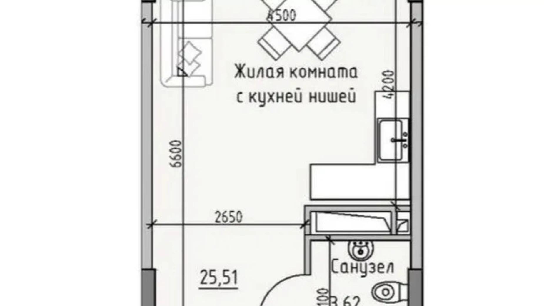 Продается 1-комнатная квартира 30 кв. м в Одессе, ул. Радостная