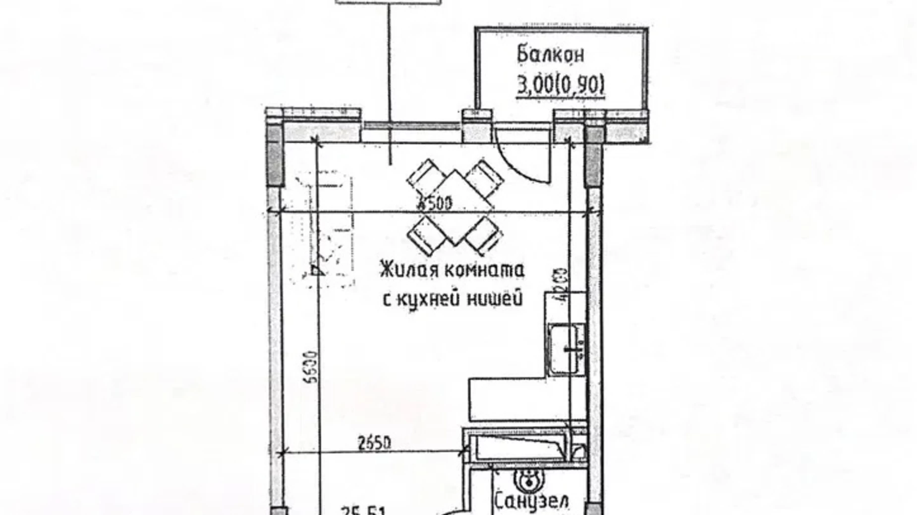 Продается 1-комнатная квартира 30 кв. м в Одессе, ул. Радостная